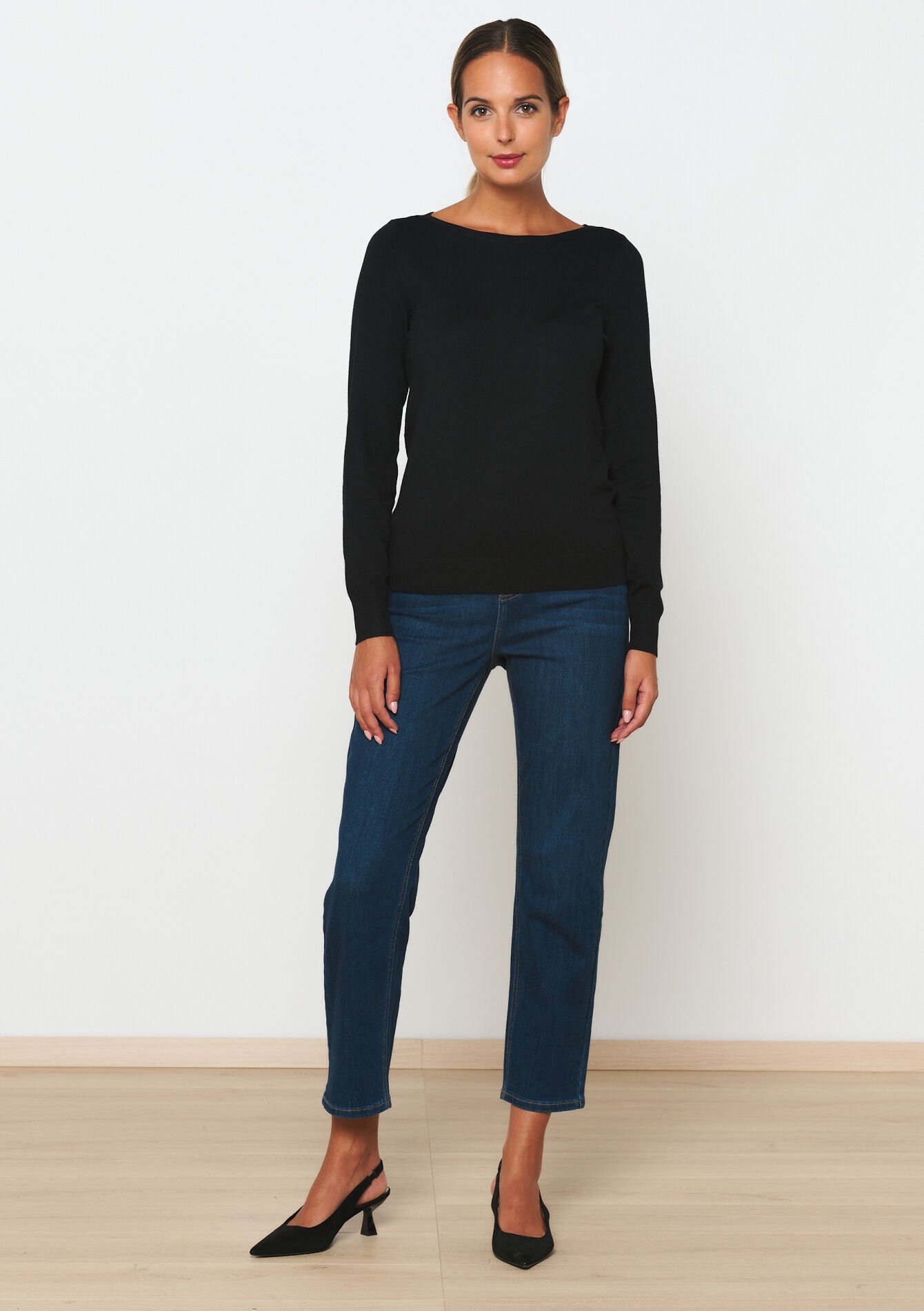 Trui met boothals, Trui met boothals - BLACK - 04006456_1119