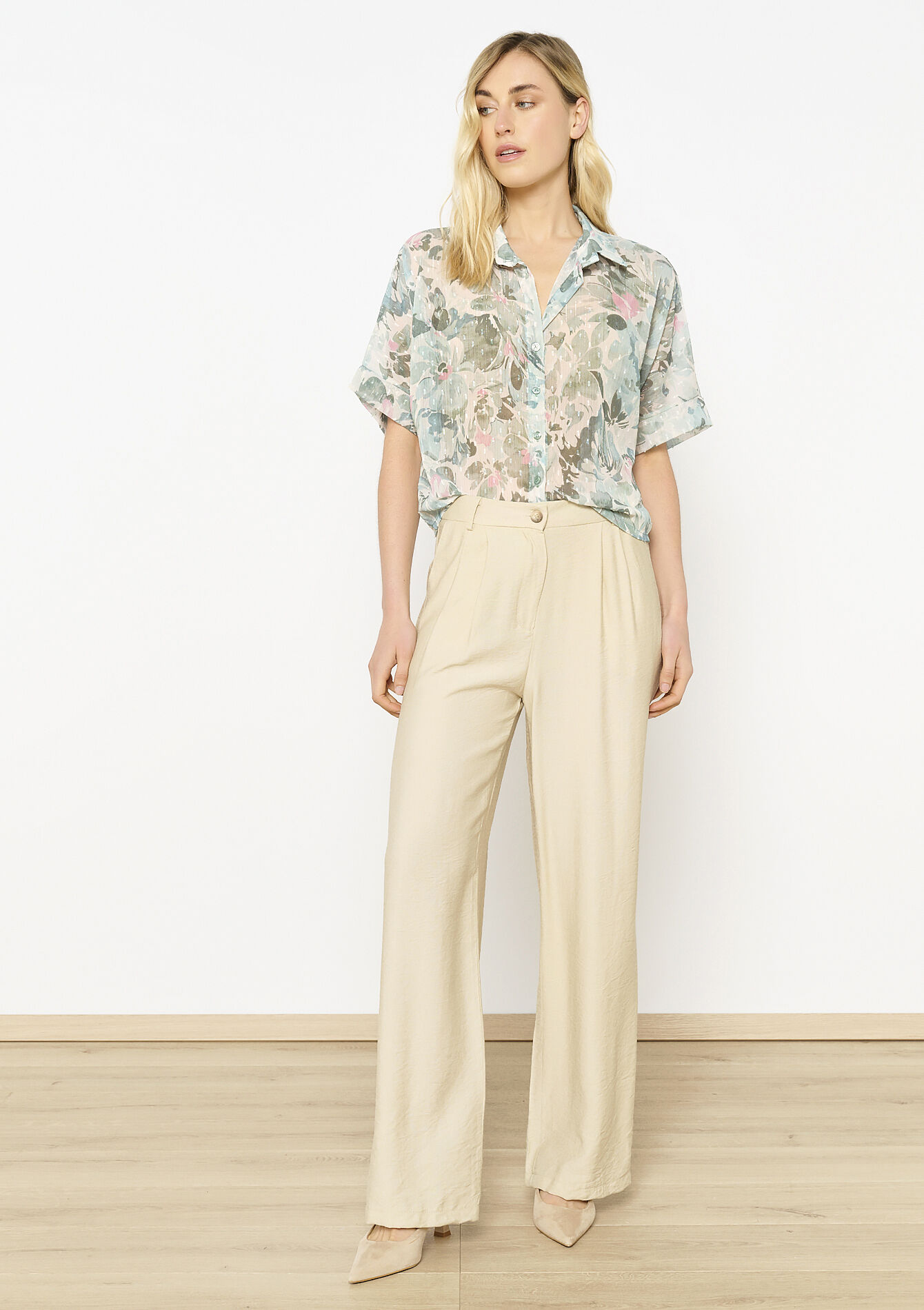 Lichtgewicht bedrukte blouse, Lichtgewicht bedrukte blouse - LIGHT GREEN PASTEL - 05702783_1822