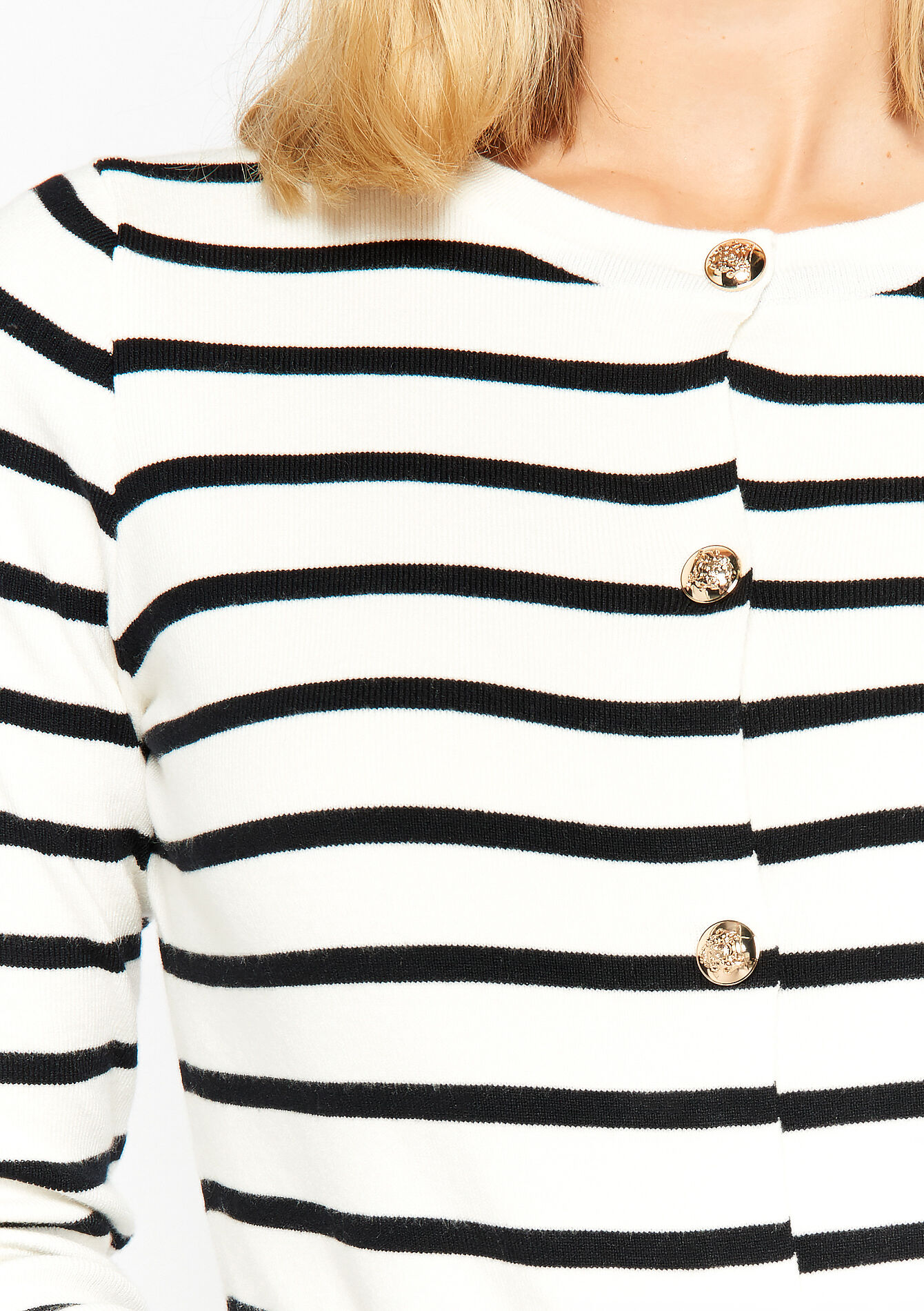 Cardigan à rayures - OFFWHITE - 04101074_1001