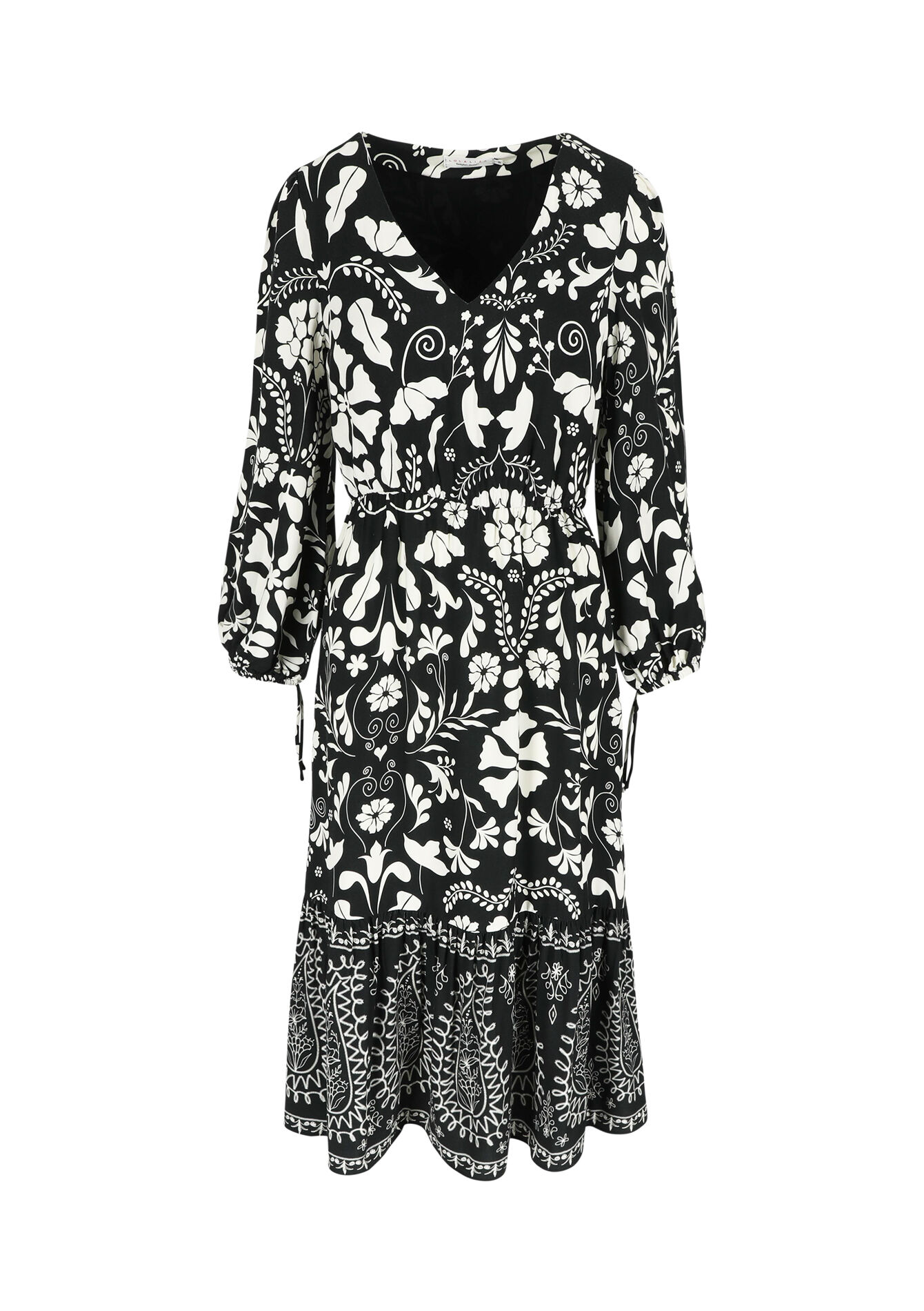 Maxi-jurk met print, Maxi-jurk met print - BLACK - 08602231_1119