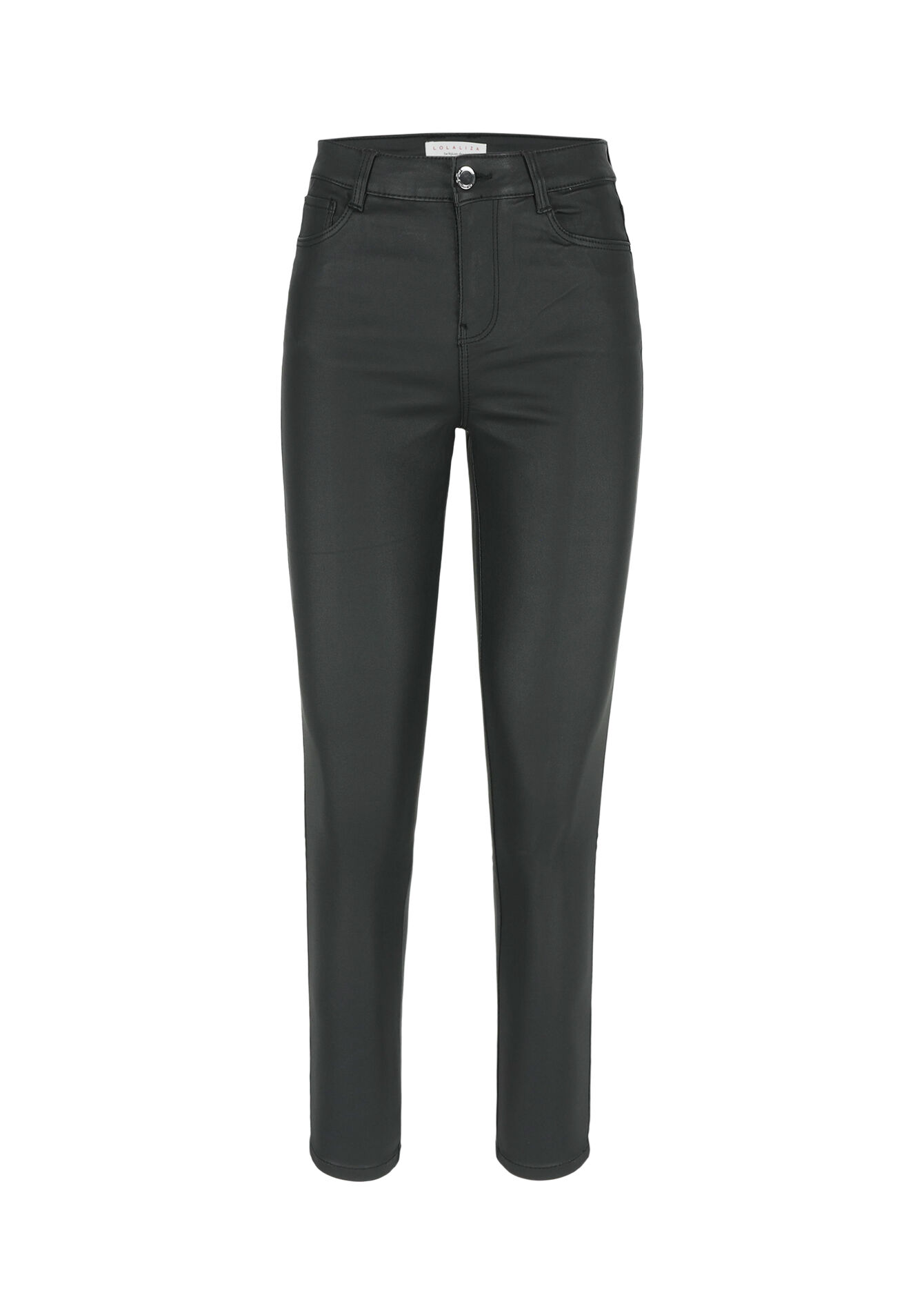 Coated skinny trousers, Coated skinny trousers - BLACK - 06004355_1119