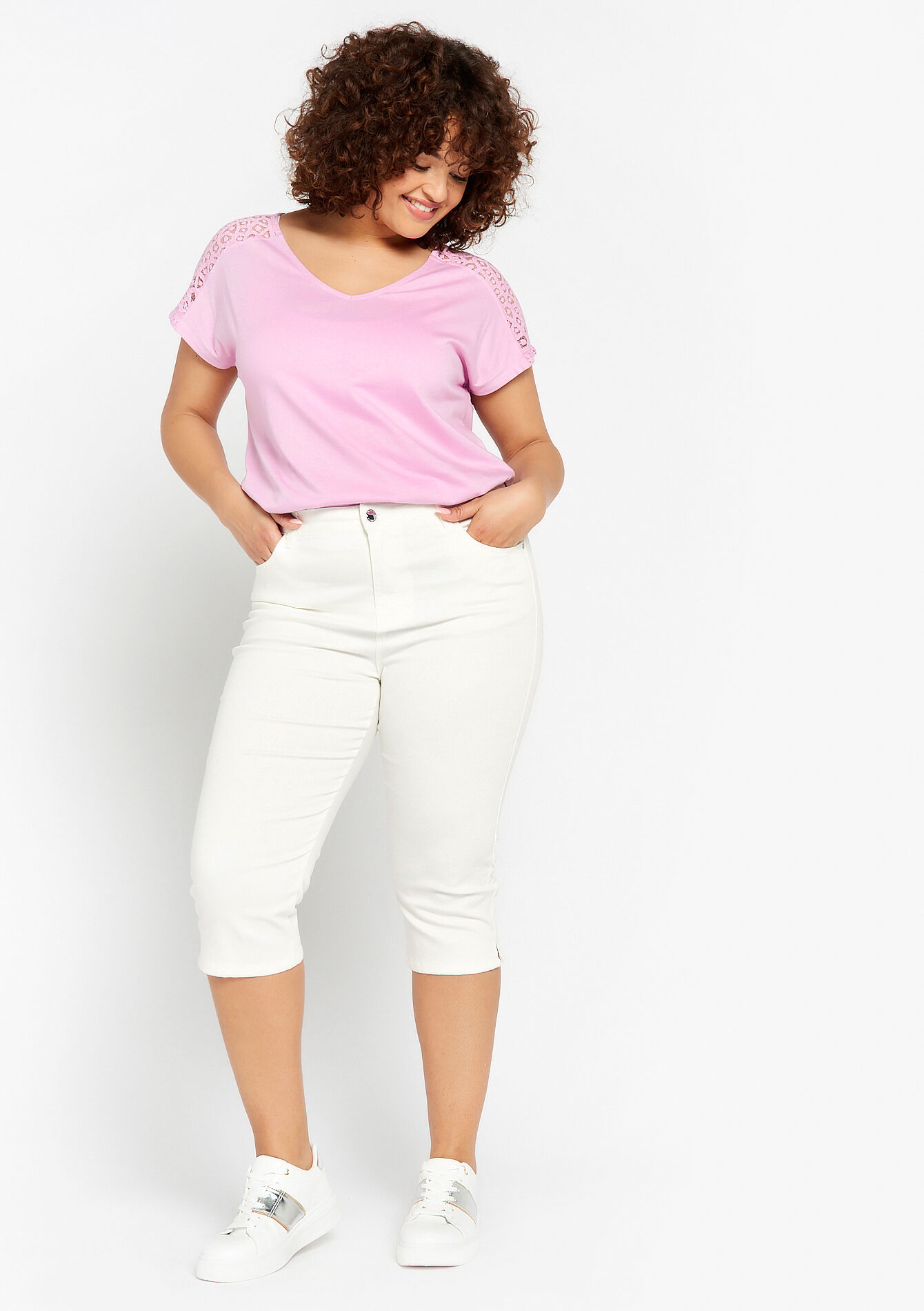 Cropped broek, Cropped broek - OFFWHITE - 06004301