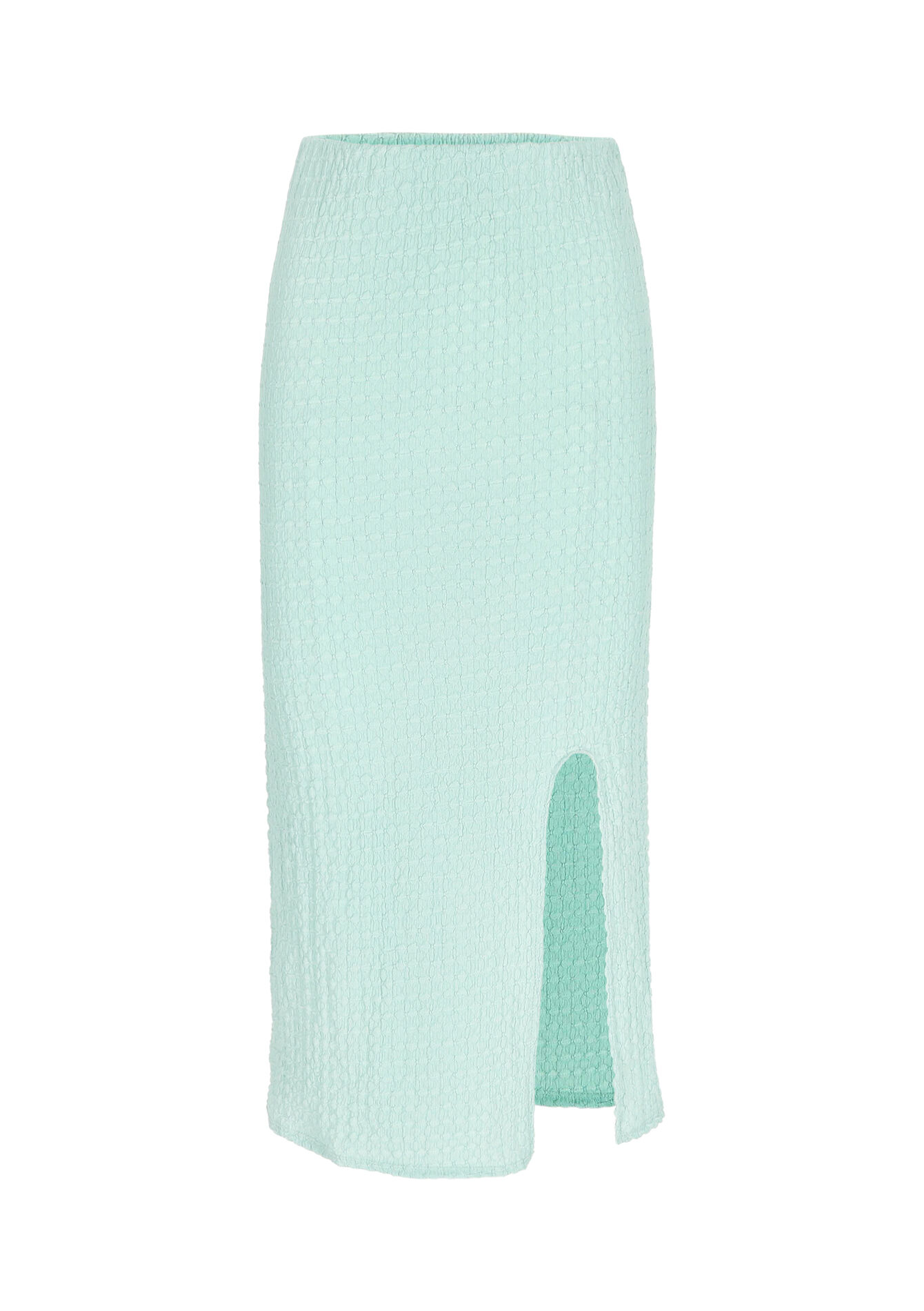 Pencil skirt with slit, Pencil skirt with slit - MINT GREEN - 07101250_1723