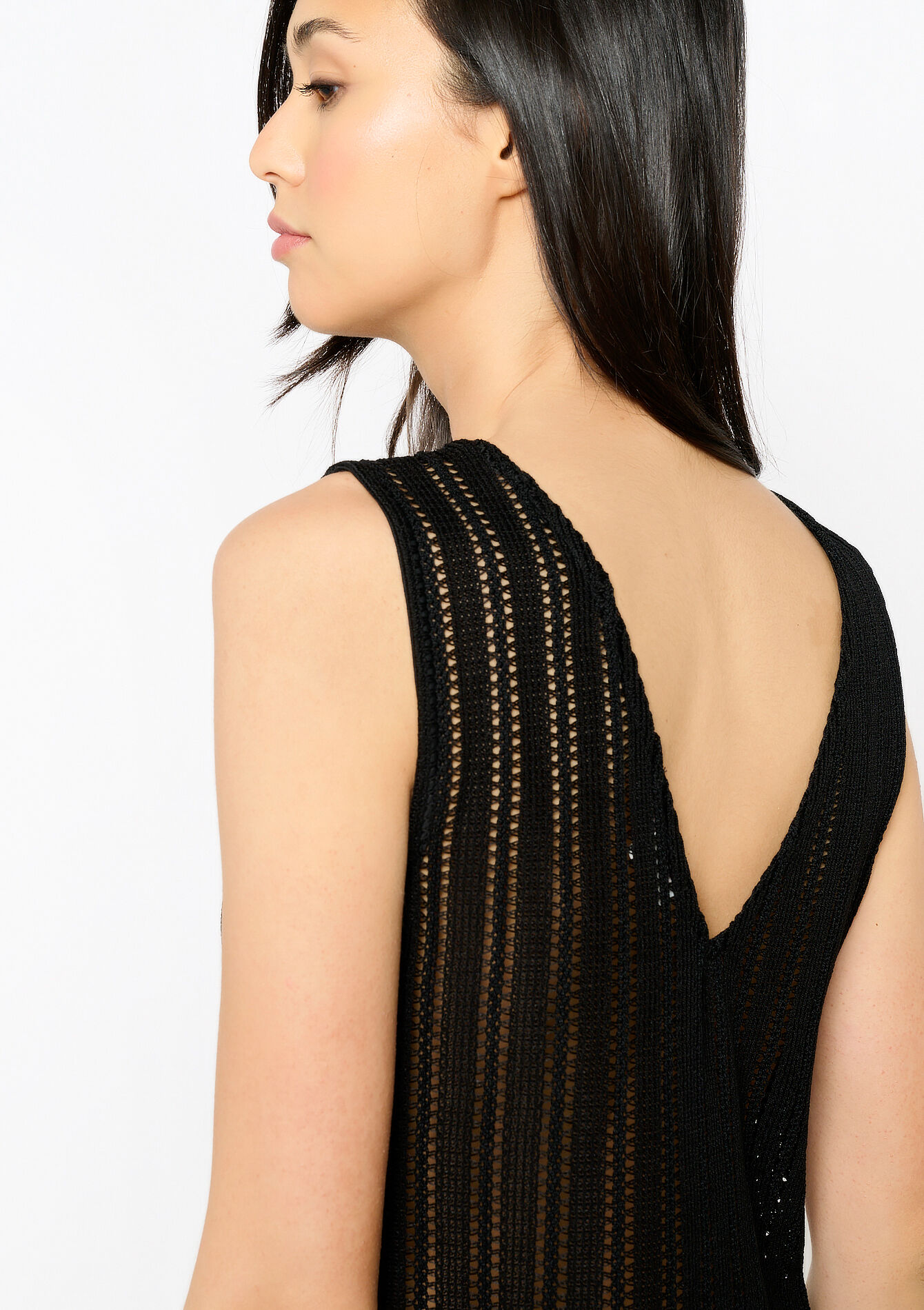 Top in macramé, Top in macramé - BLACK - 02200456_1119