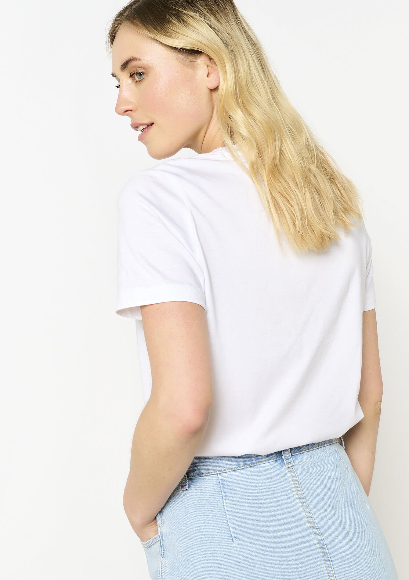 T-shirt met 'Free Spirit' print, T-shirt met 'Free Spirit' print - OPTICAL WHITE - 02301609_1019