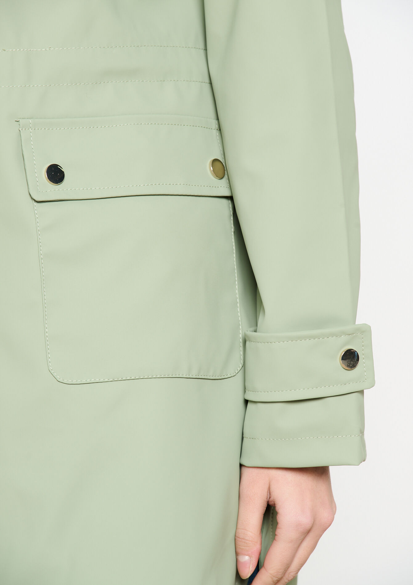 Lange gecoate parka, Lange gecoate parka - KHAKI FADED - 23000724_4326