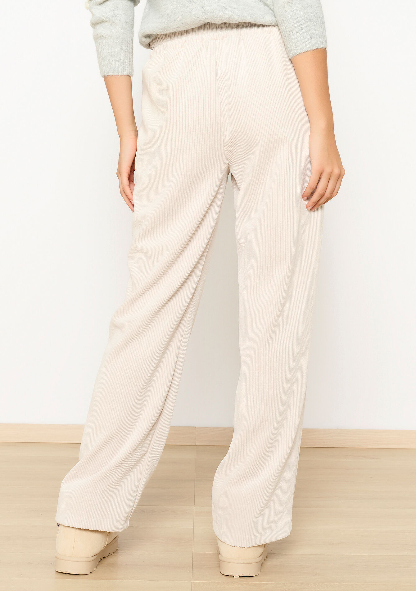 Corduroy broek, Corduroy broek - VANILLA WHITE - 06600934_1013