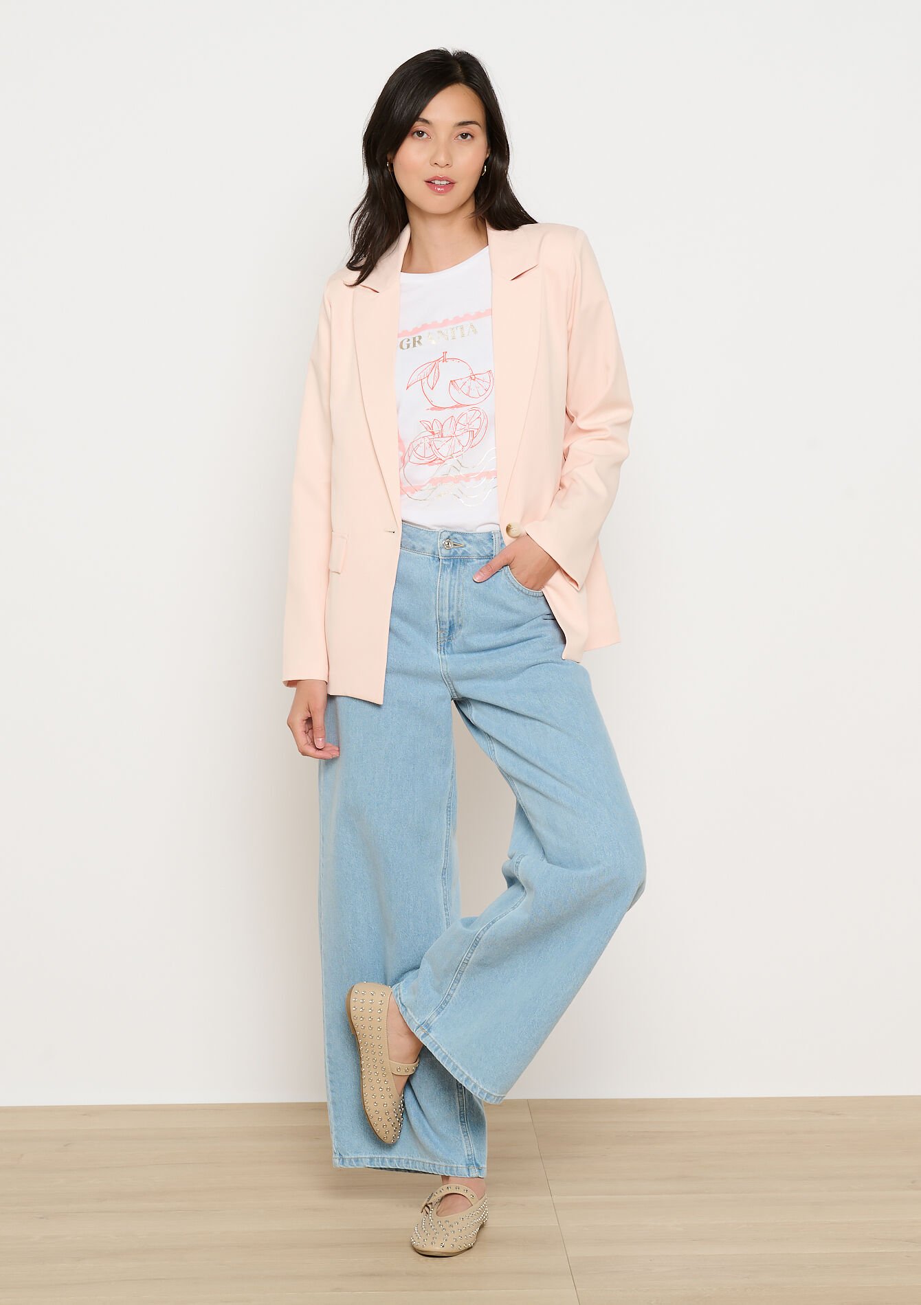 Getailleerde blazer, Getailleerde blazer - LIGHT PINK - 09101051_1303