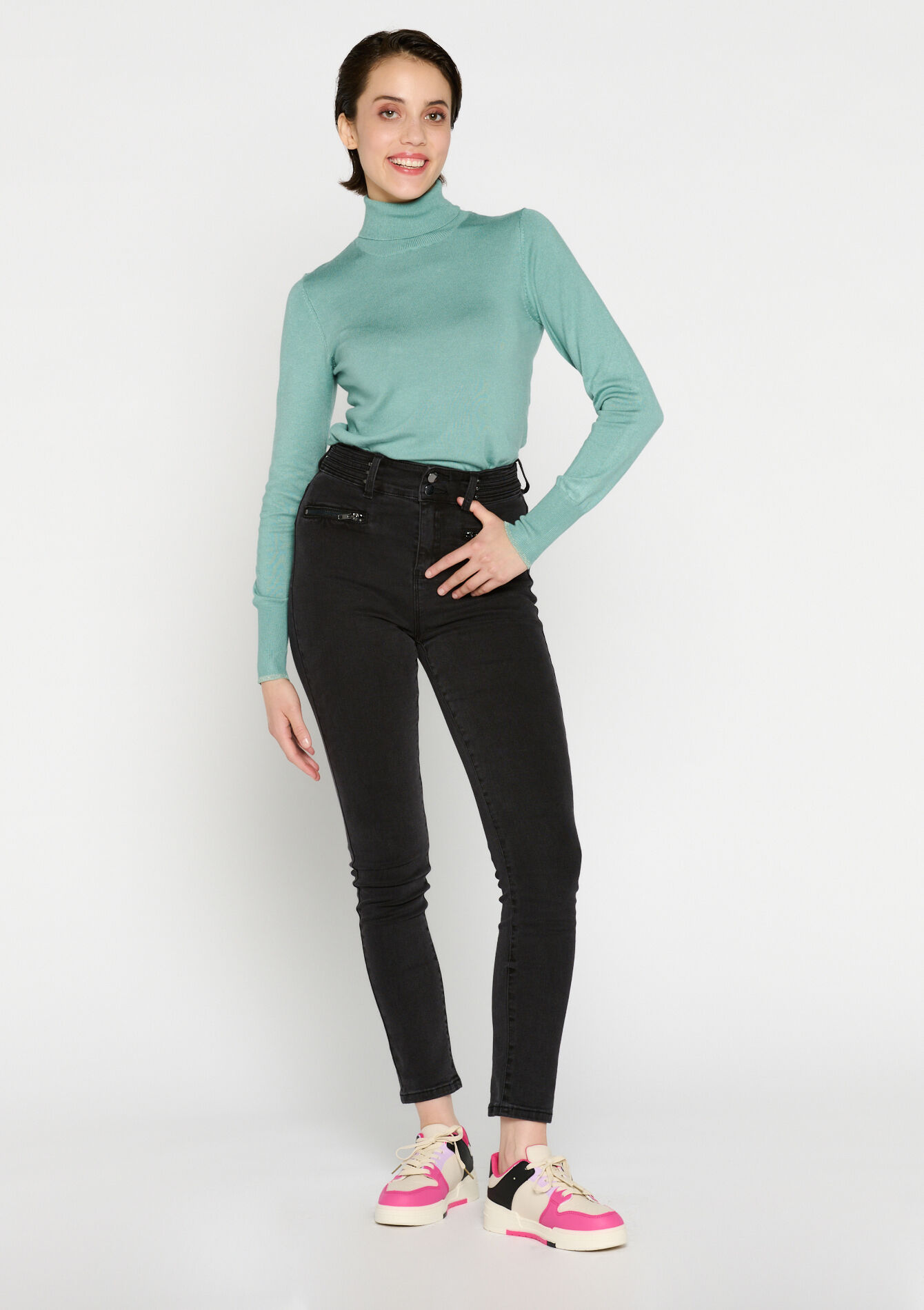 Plain turtleneck - MINT GREEN - 1070113
