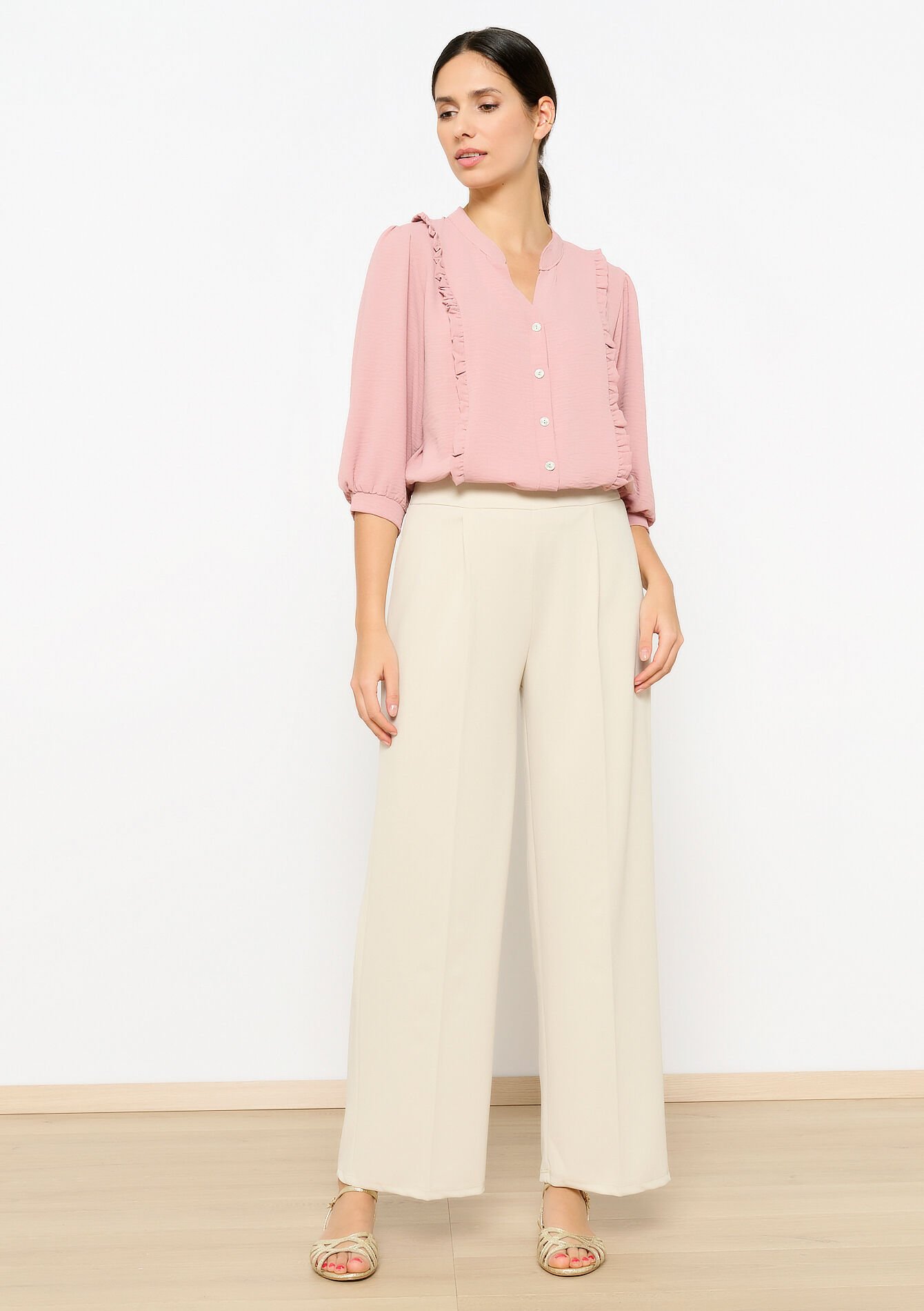 Losse broek, Losse broek - LT BEIGE - 06600823_2527