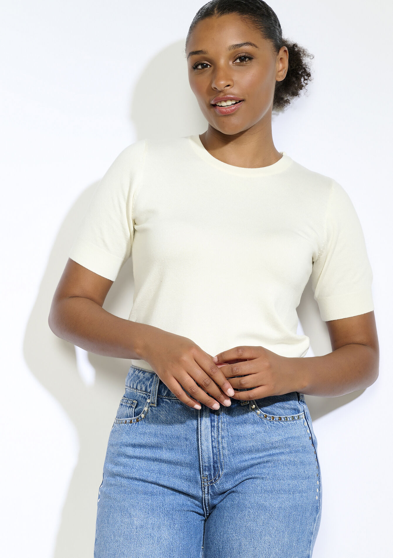 Geribbelde trui, Geribbelde trui - BLACK - 04006902