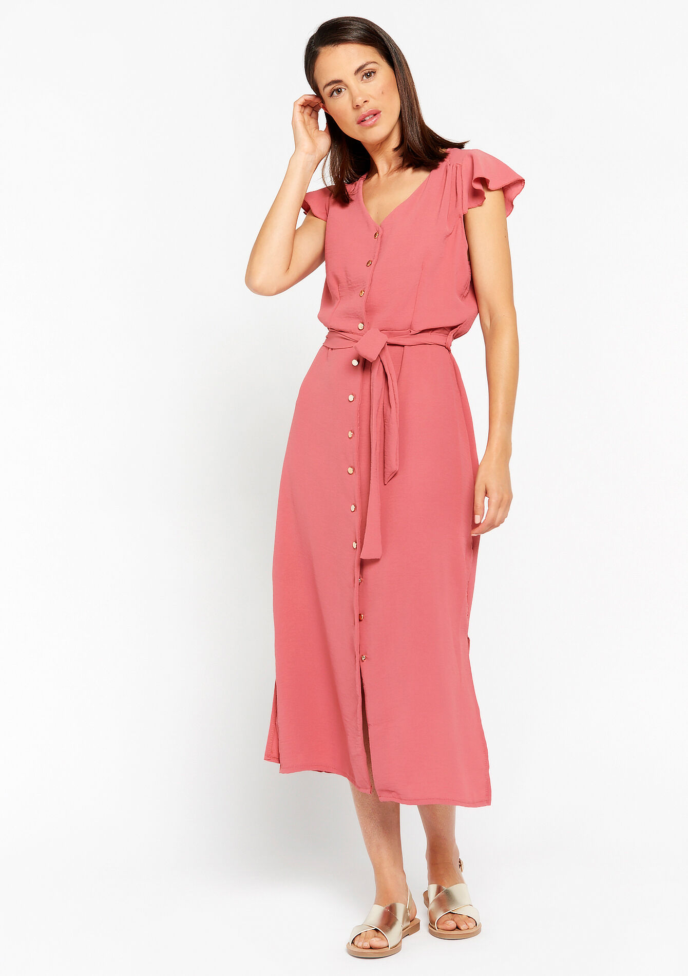 Hemdjurk met vlindermouwen, Hemdjurk met vlindermouwen - COSMI PINK - 08602149_4101