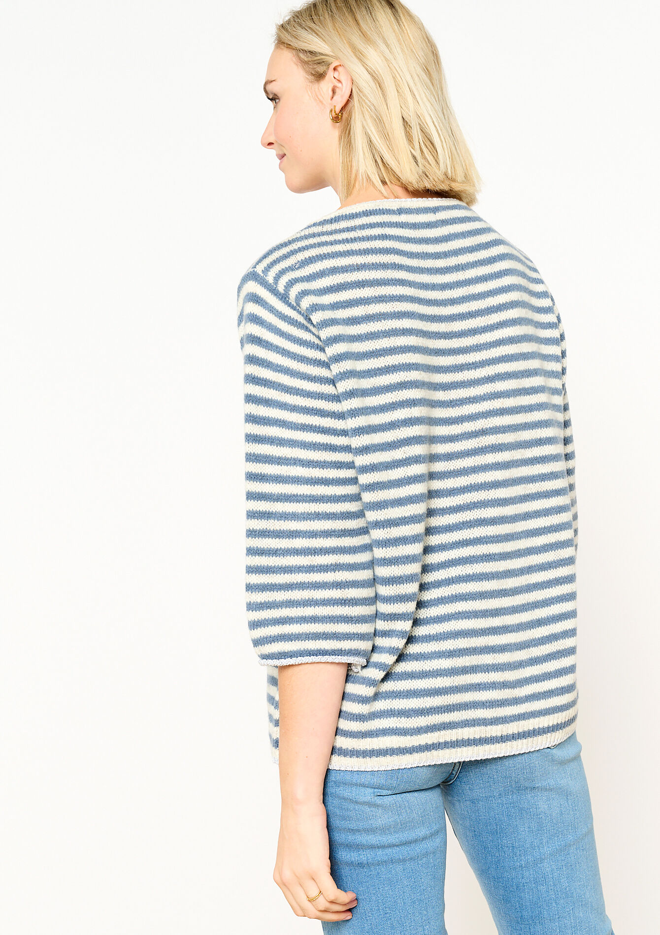 Gestreepte trui - OFFWHITE - 04006387_1001