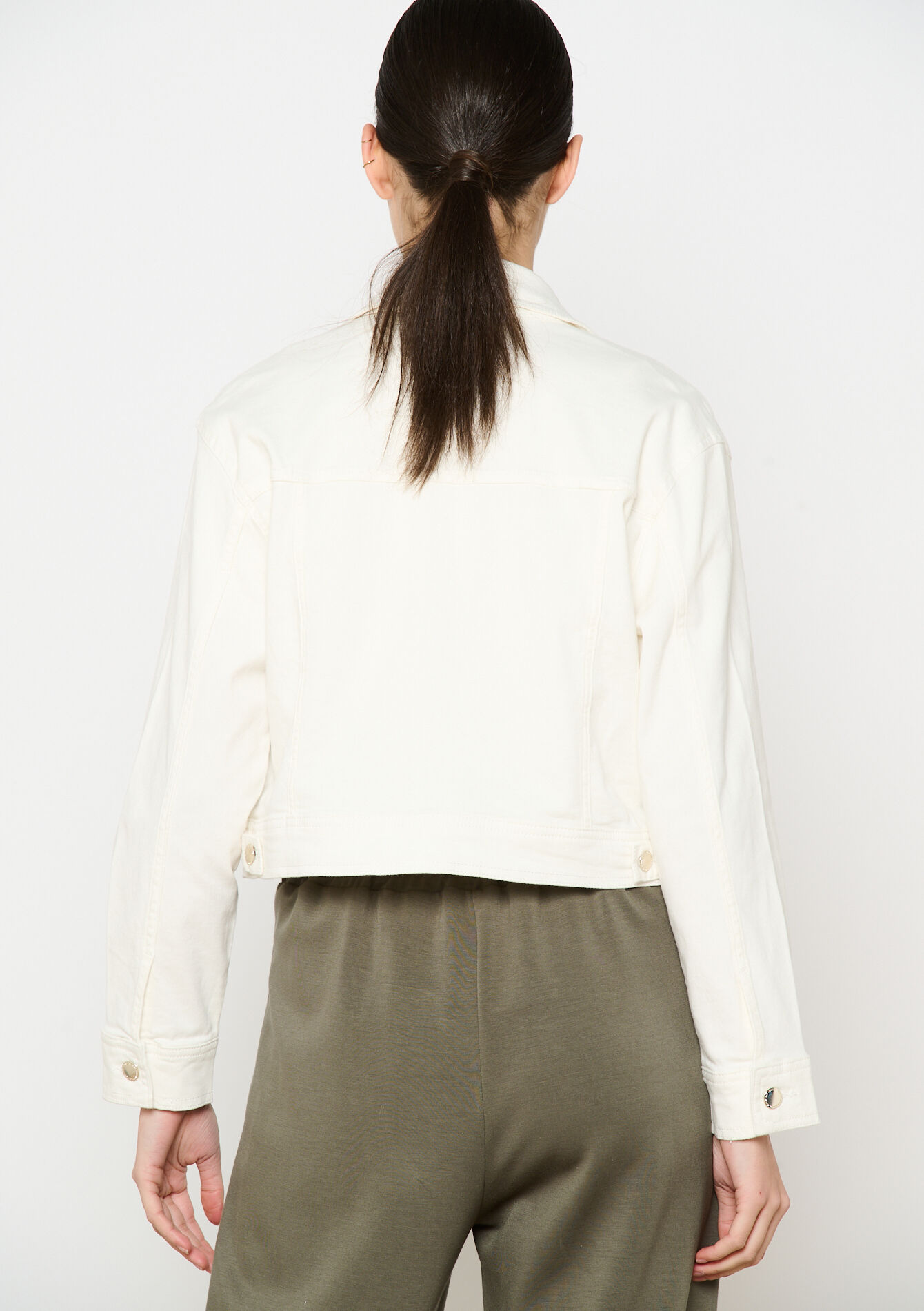 Twill jasje in katoen, Twill jasje in katoen - VANILLA WHITE - 09100986_1013