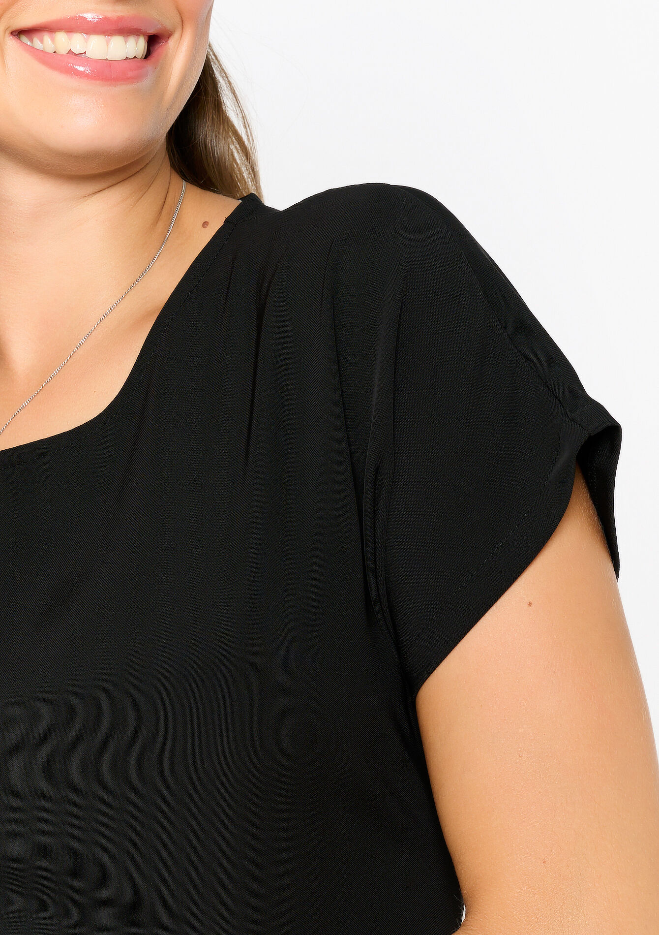 Robe mi-longue ample, Robe mi-longue ample - BLACK - 08103832_1119