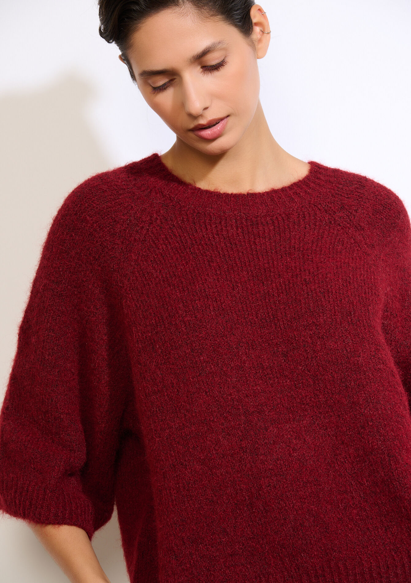 Losvallende structuurtrui, Losvallende structuurtrui - BORDEAU WINE - 04007142_1467