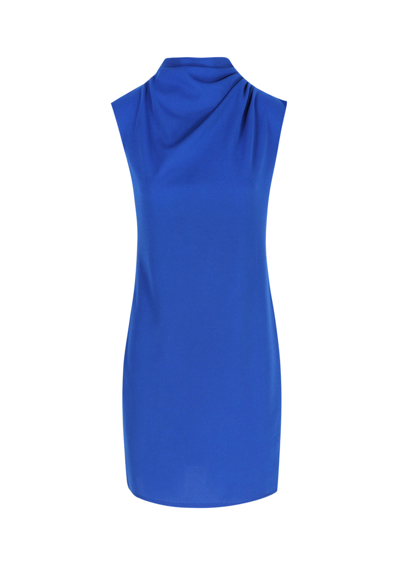 Rechte jurk in scubastof, Rechte jurk in scubastof - BLUE DENIM - 08103991_1638