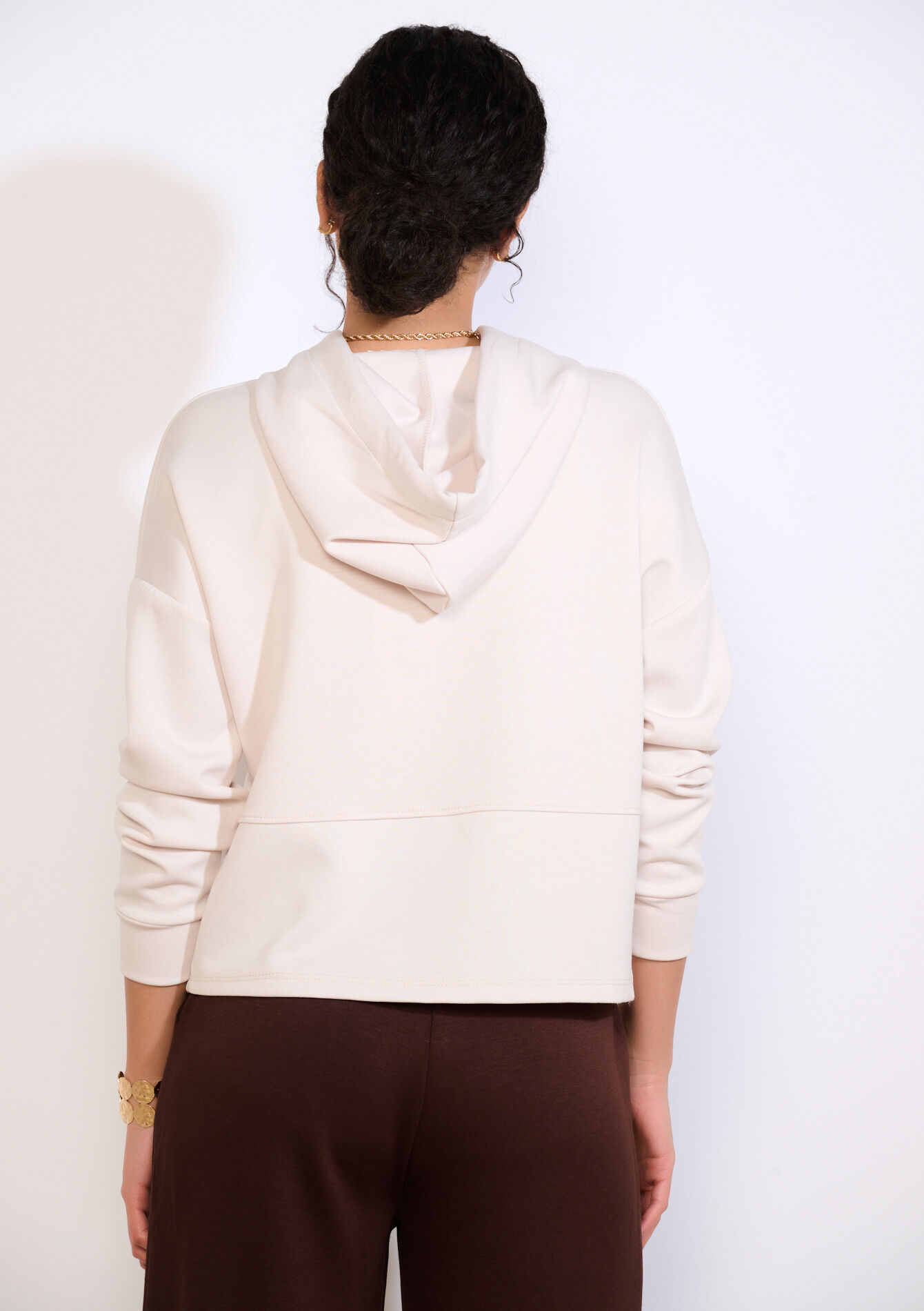 Sweat à capuche - LT BEIGE - 15100428_2527