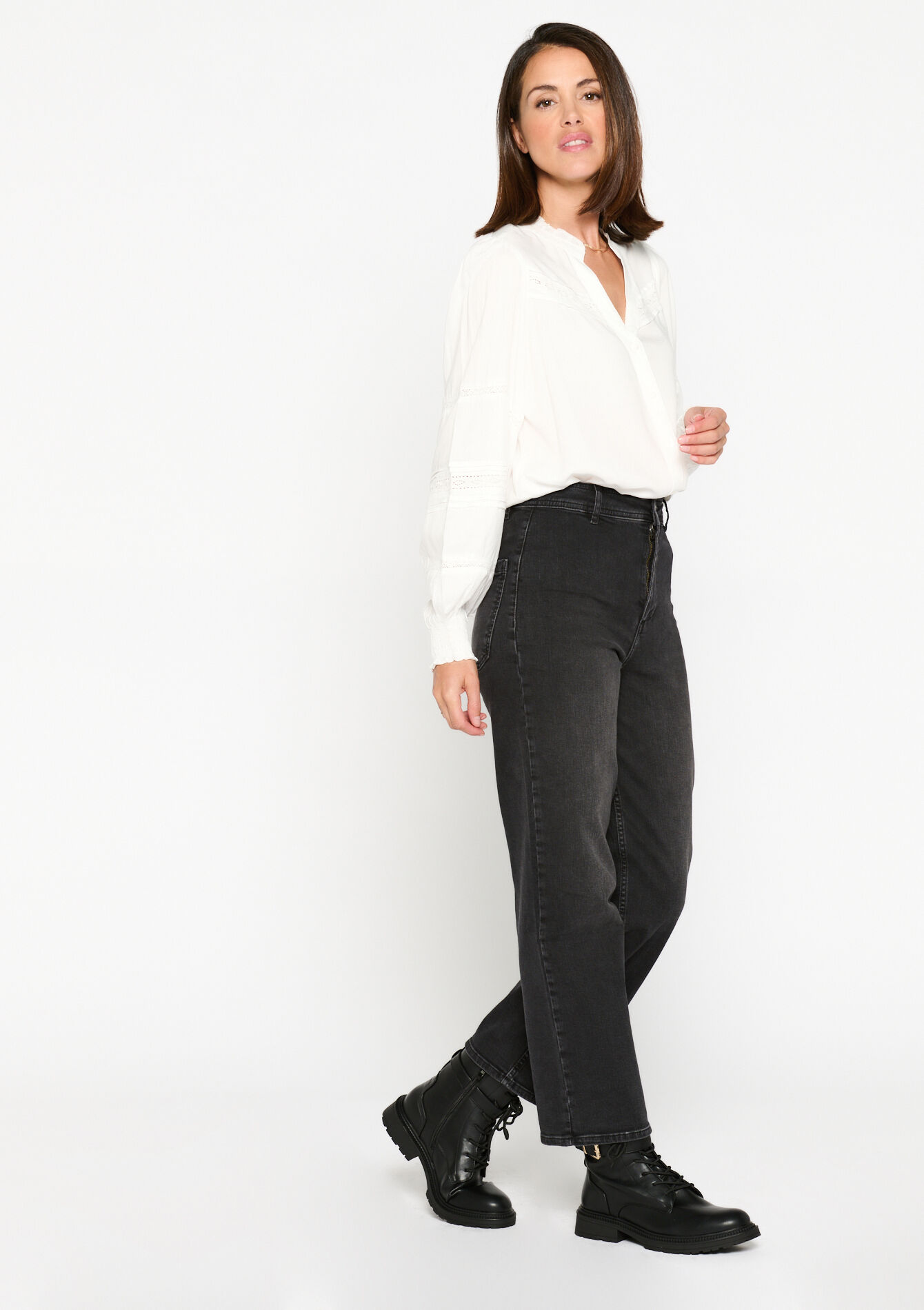 Jean taille haute, Jean taille haute - BLACK - 22000495_0503