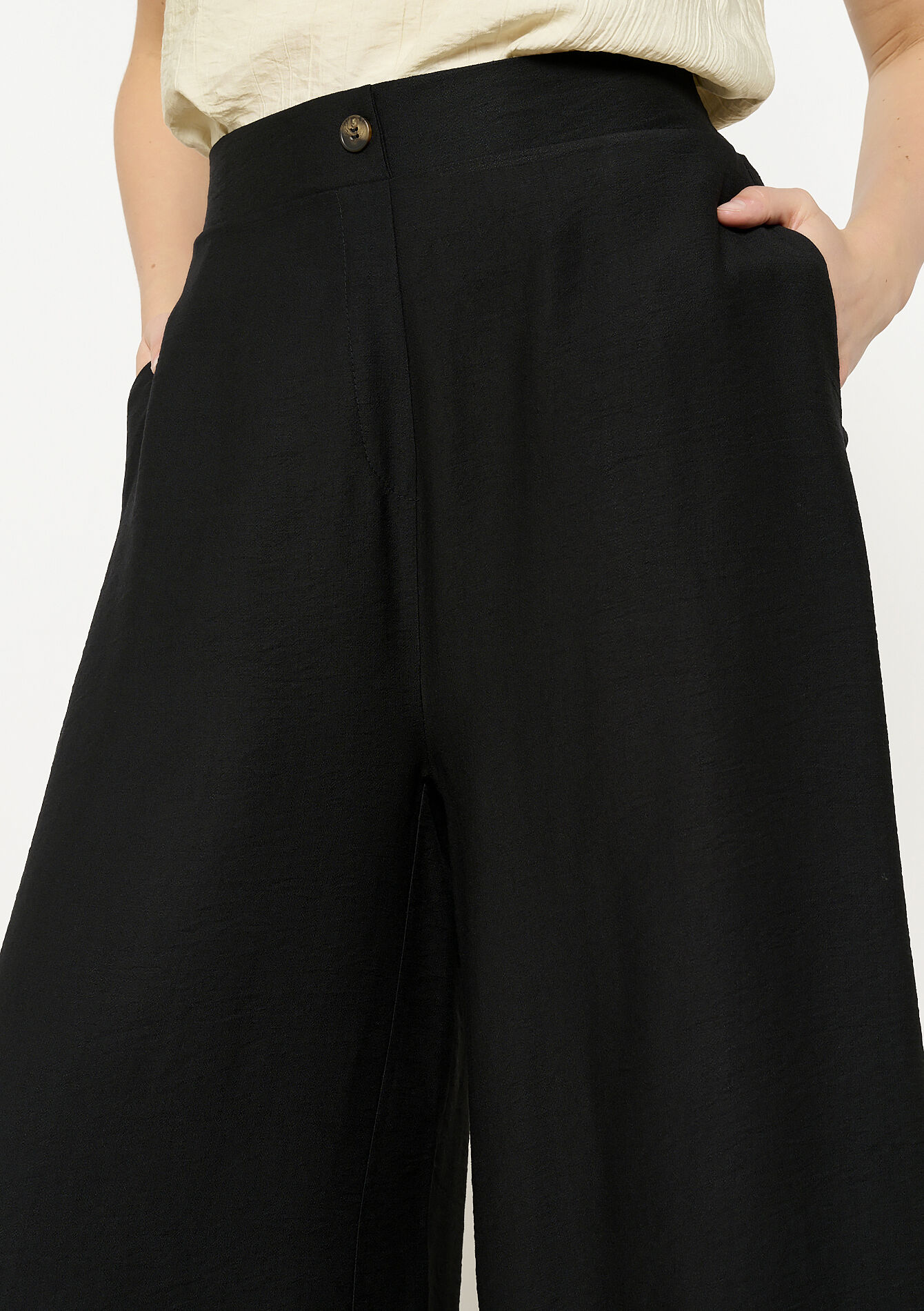 Wijde en luchtige broek, Wijde en luchtige broek - BLACK - 06600986_1119