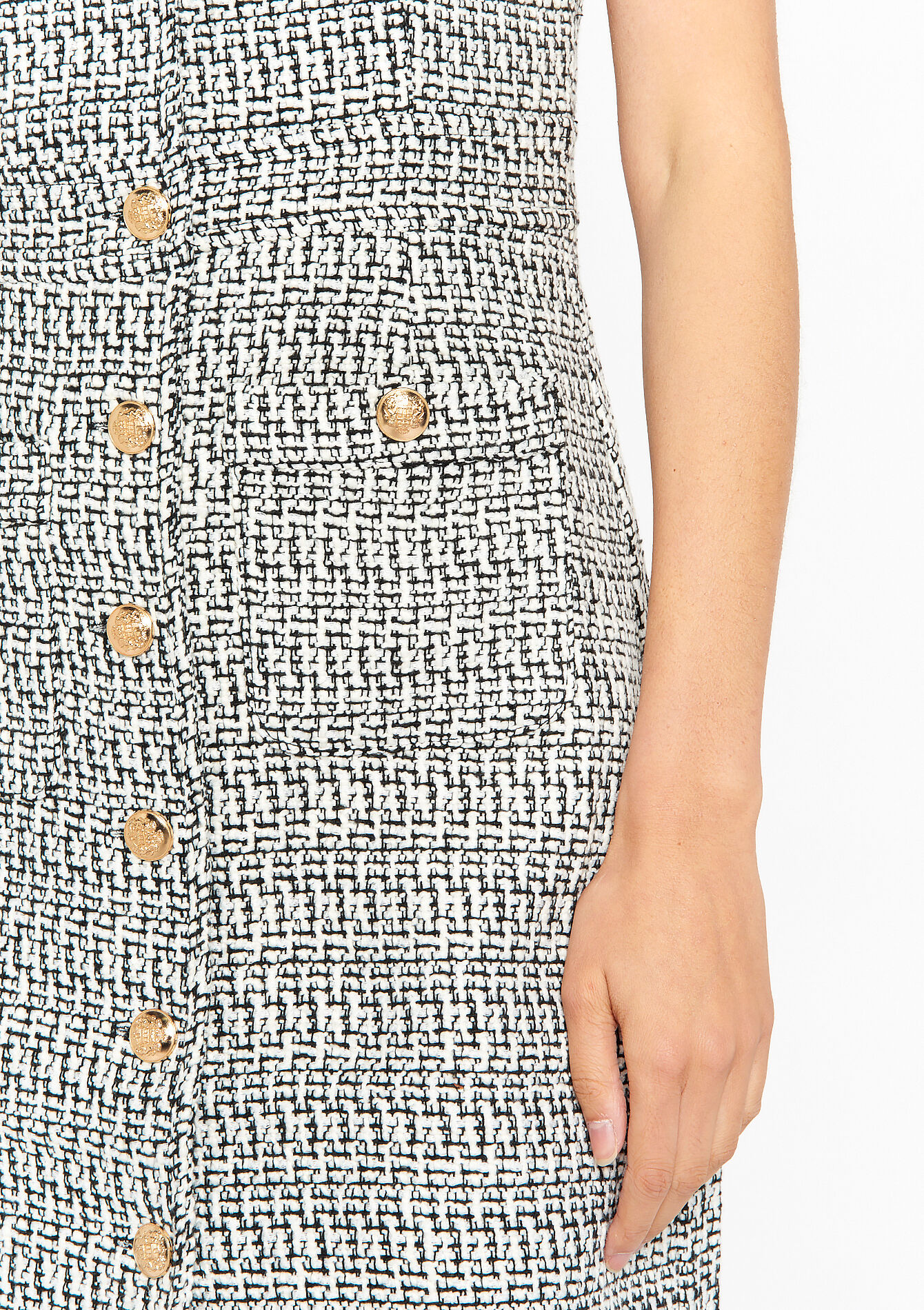 Tweed jurk, Tweed jurk - OFFWHITE - 08103352_1001