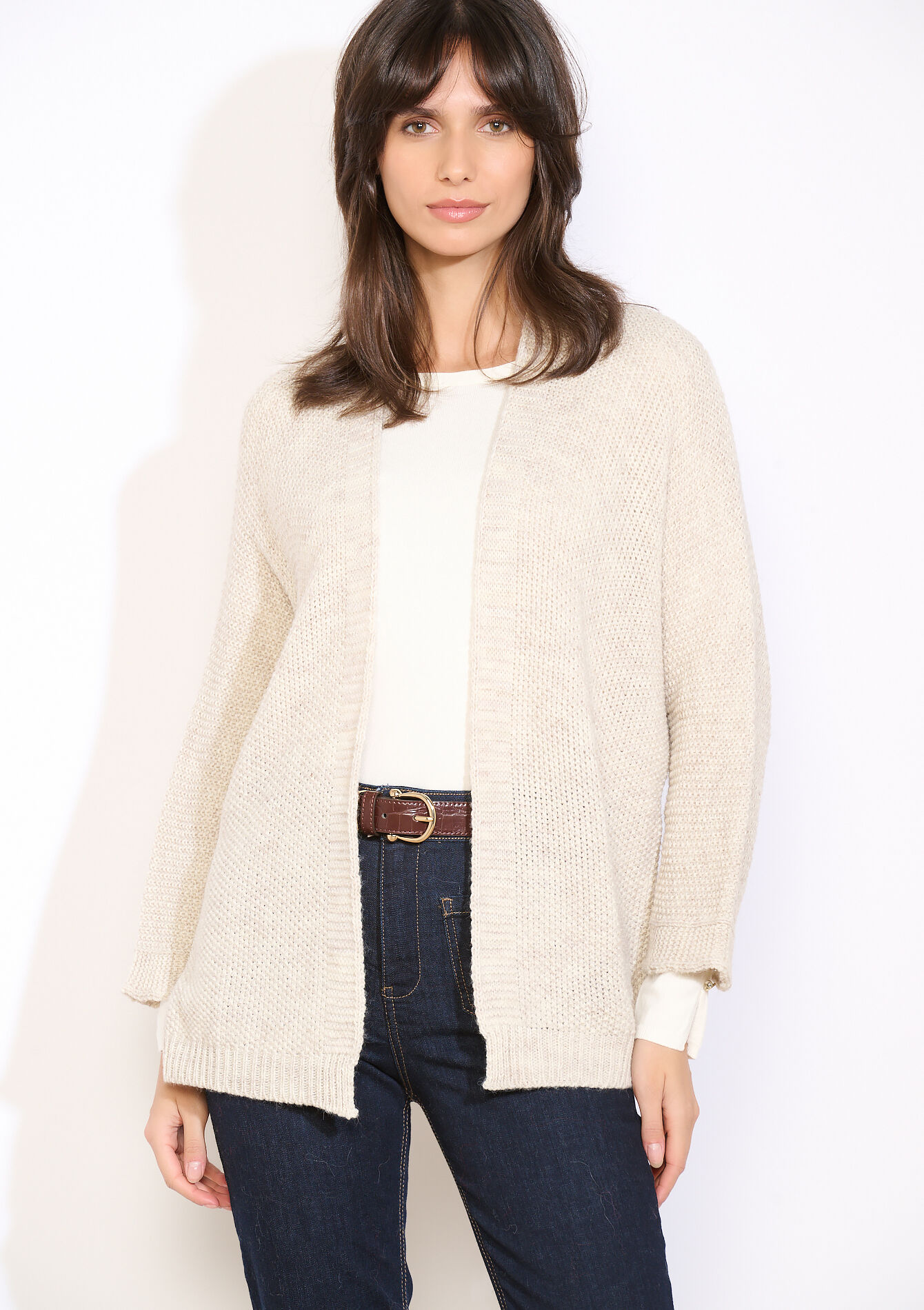 Open knit cardigan, Open knit cardigan, , back