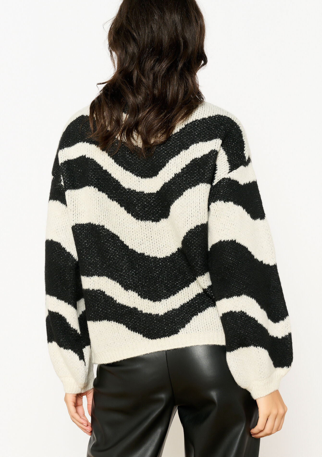 Trui met golfpatroon, Trui met golfpatroon - BLACK - 04006730_1119