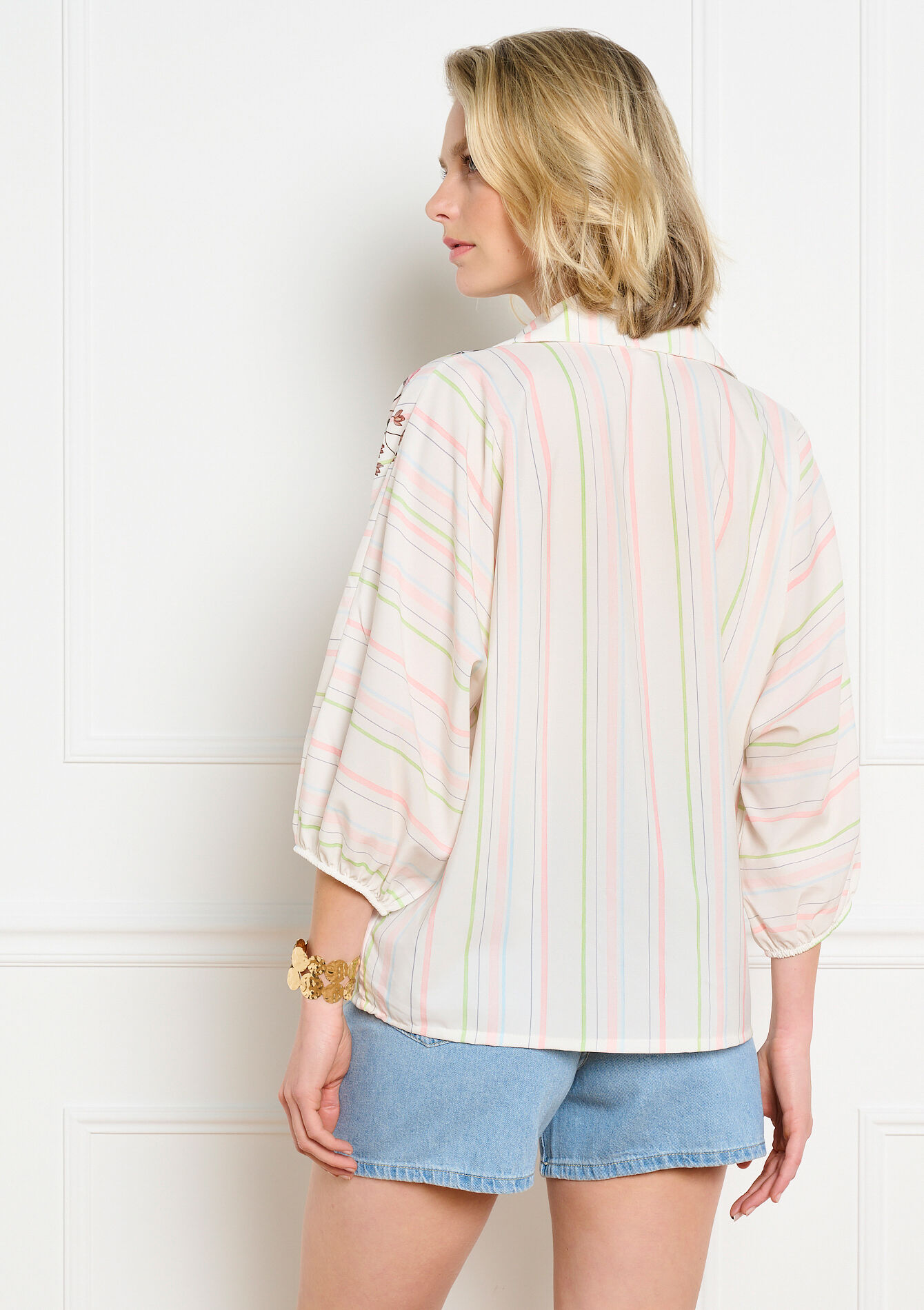 Blouse met bloemenprint - OPTICAL WHITE - 05703125_1019