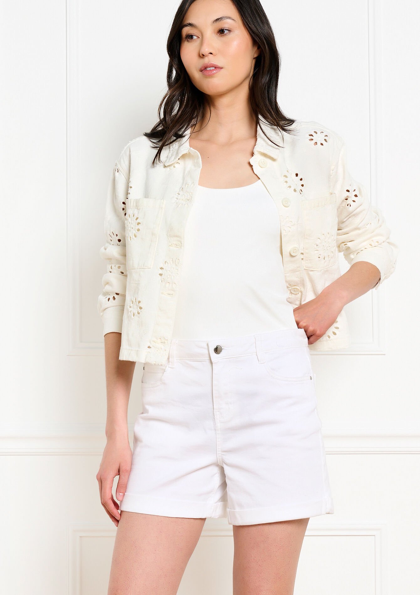 Short taille haute, Short taille haute - OPTICAL WHITE - 06100756_1019