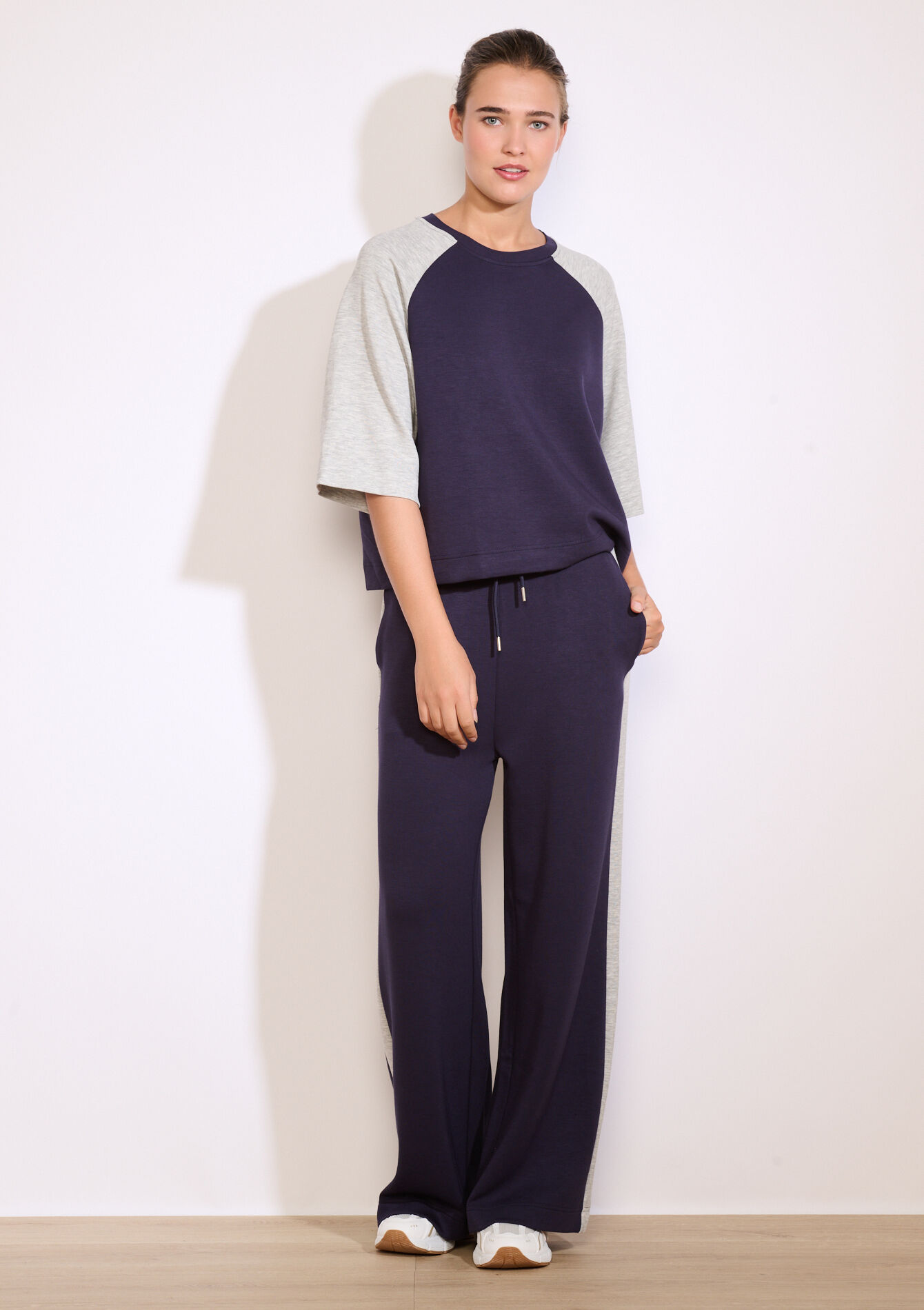 Sweat oversize bicolore - NAVY BASIC - 15100375_2723
