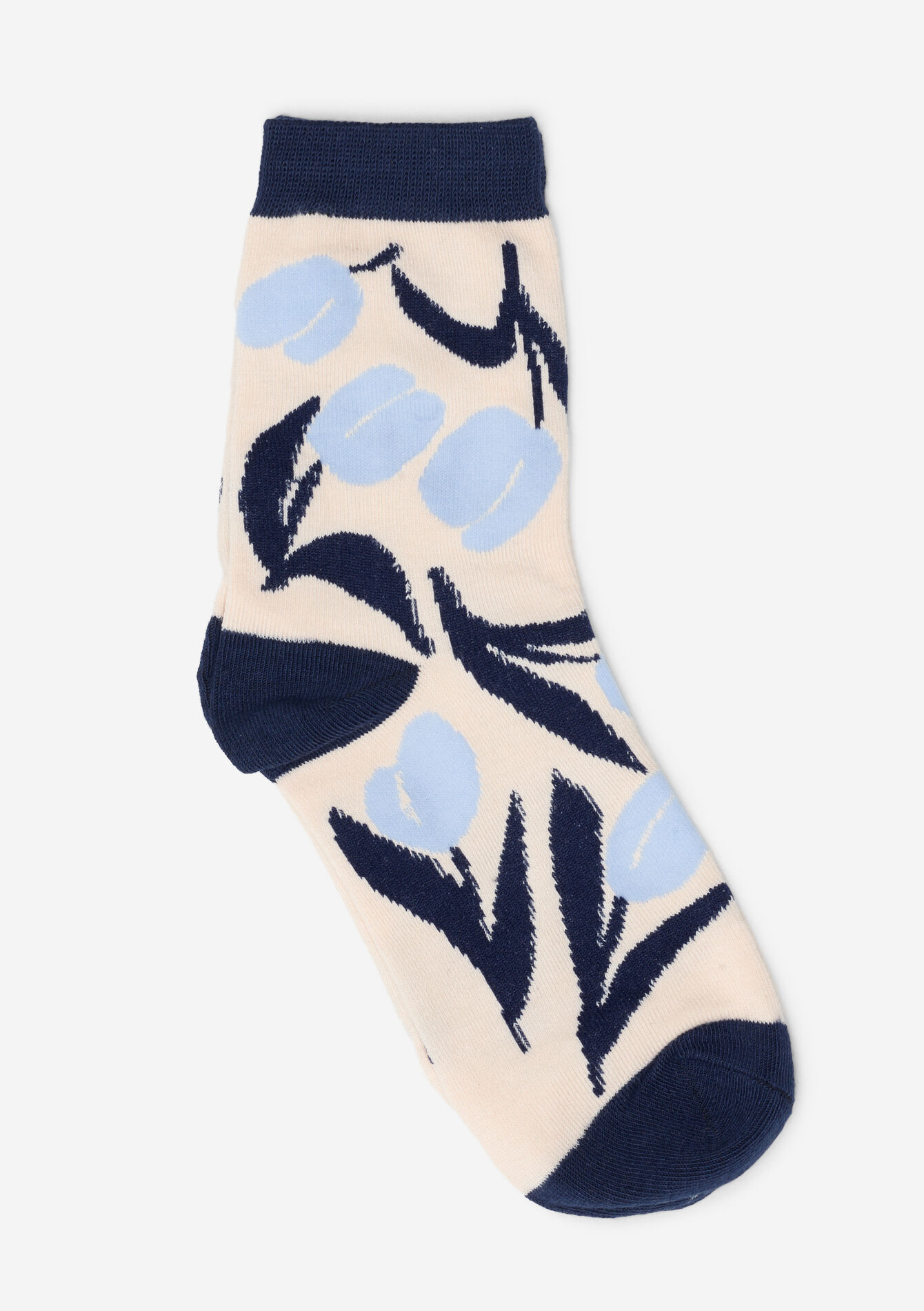 Grafische sokken met tulpen, Grafische sokken met tulpen, , hi-res