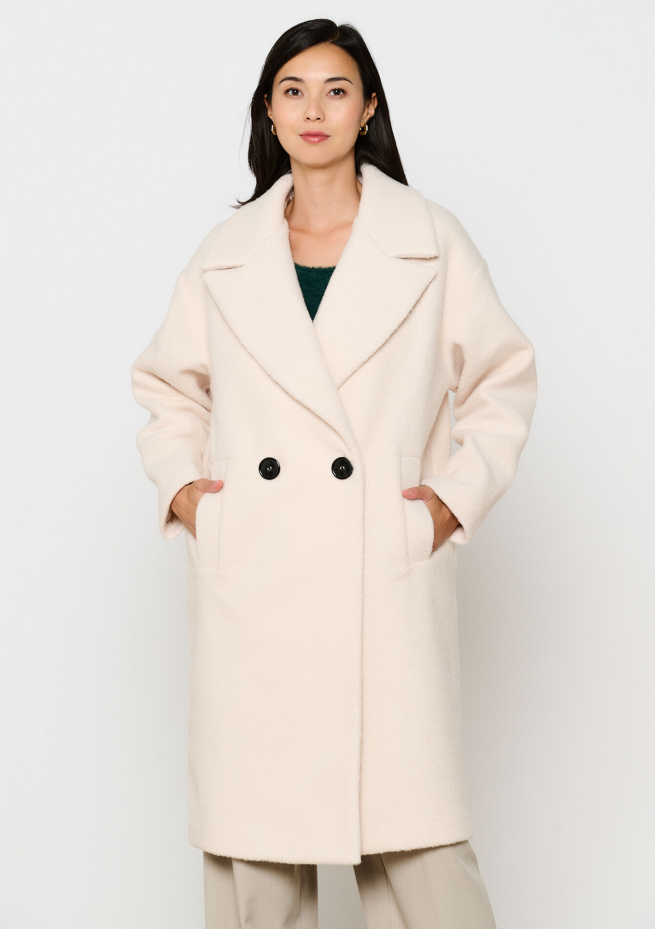 Oversized zachte jas, Oversized zachte jas - VANILLA WHITE - 23000712_1013