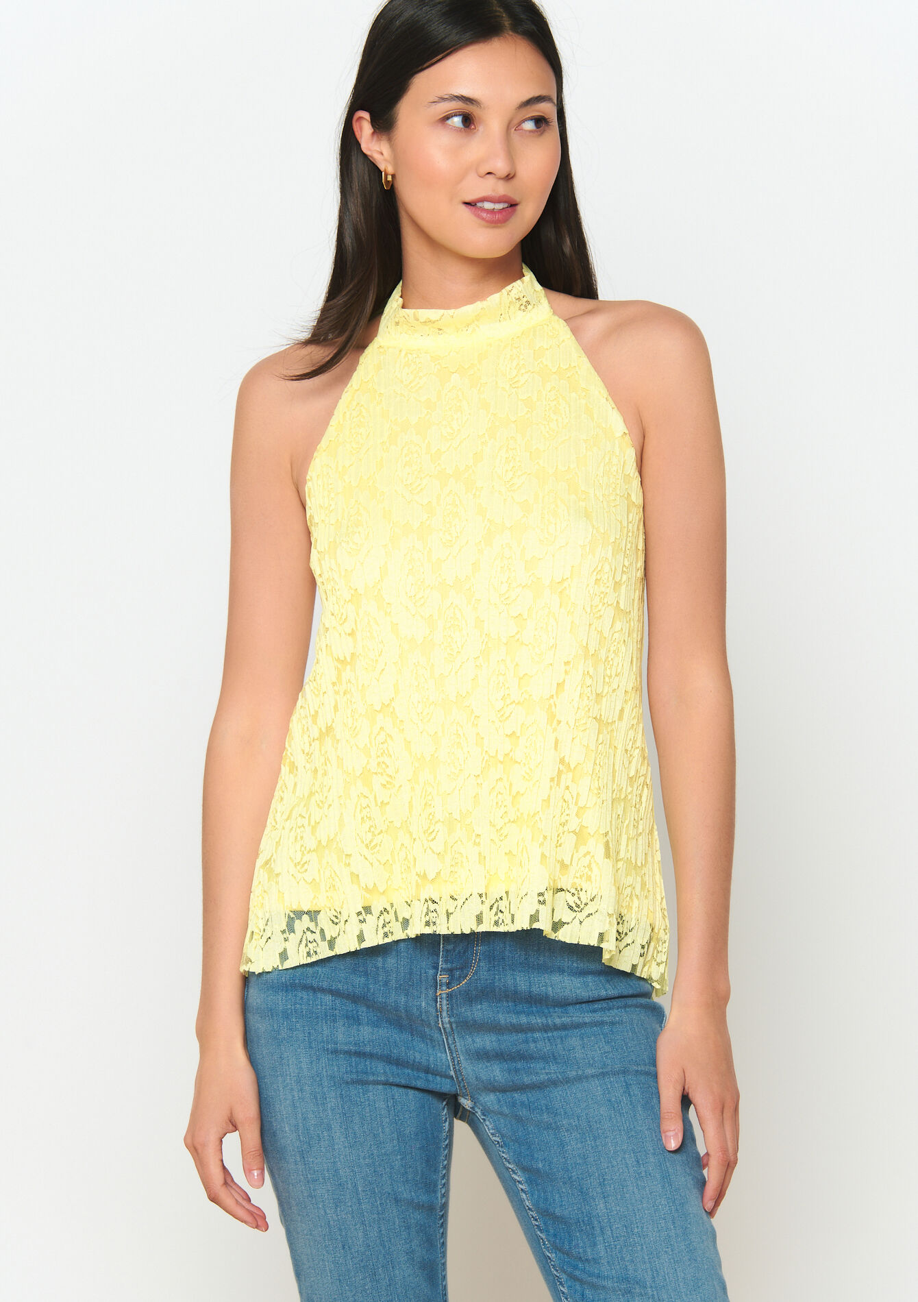 Haltertop met kant, Haltertop met kant - YELLOW SUN - 02200424_5007