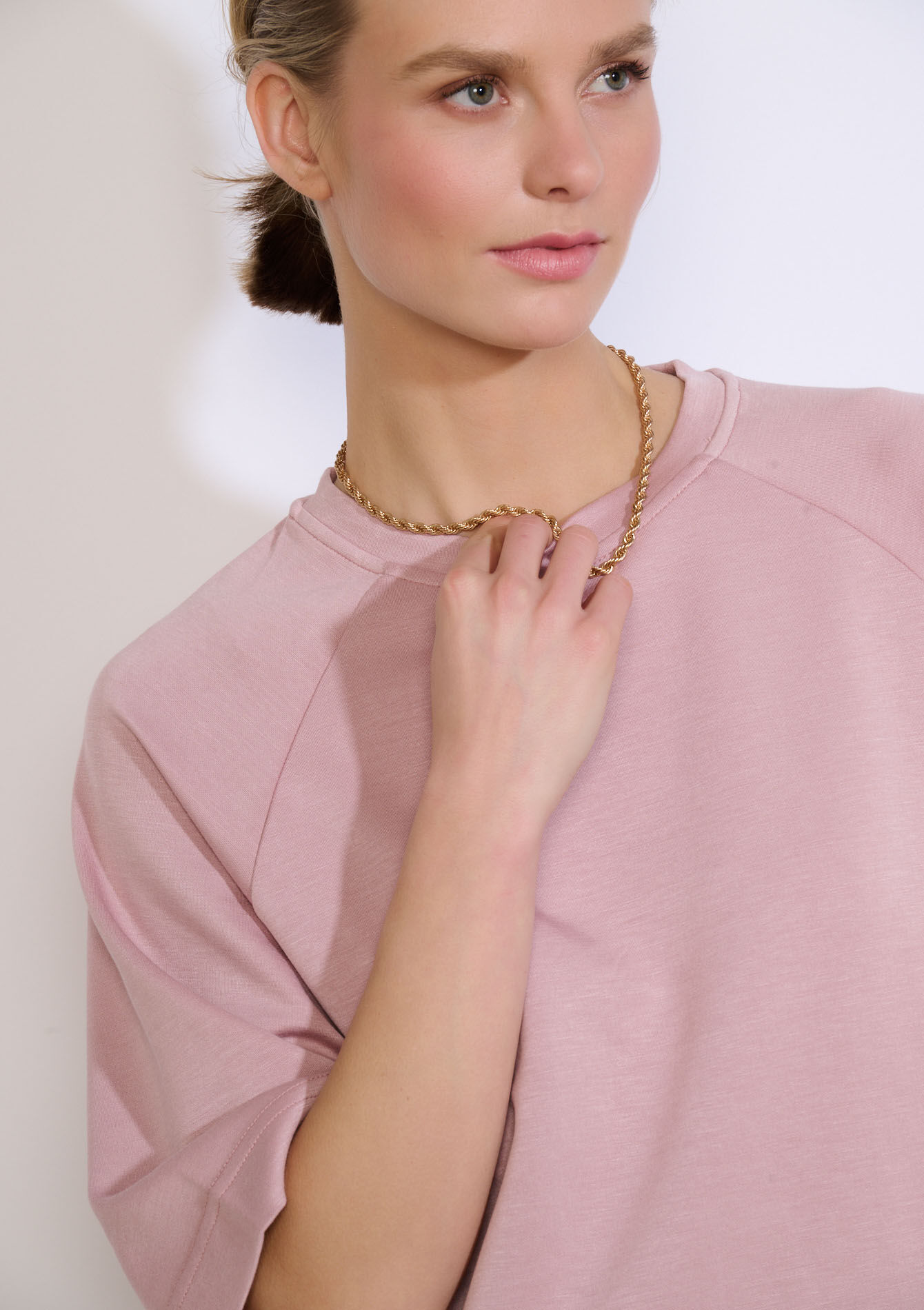 Sweat ample manches 3/4 - NUDE PINK - 15100411_1301