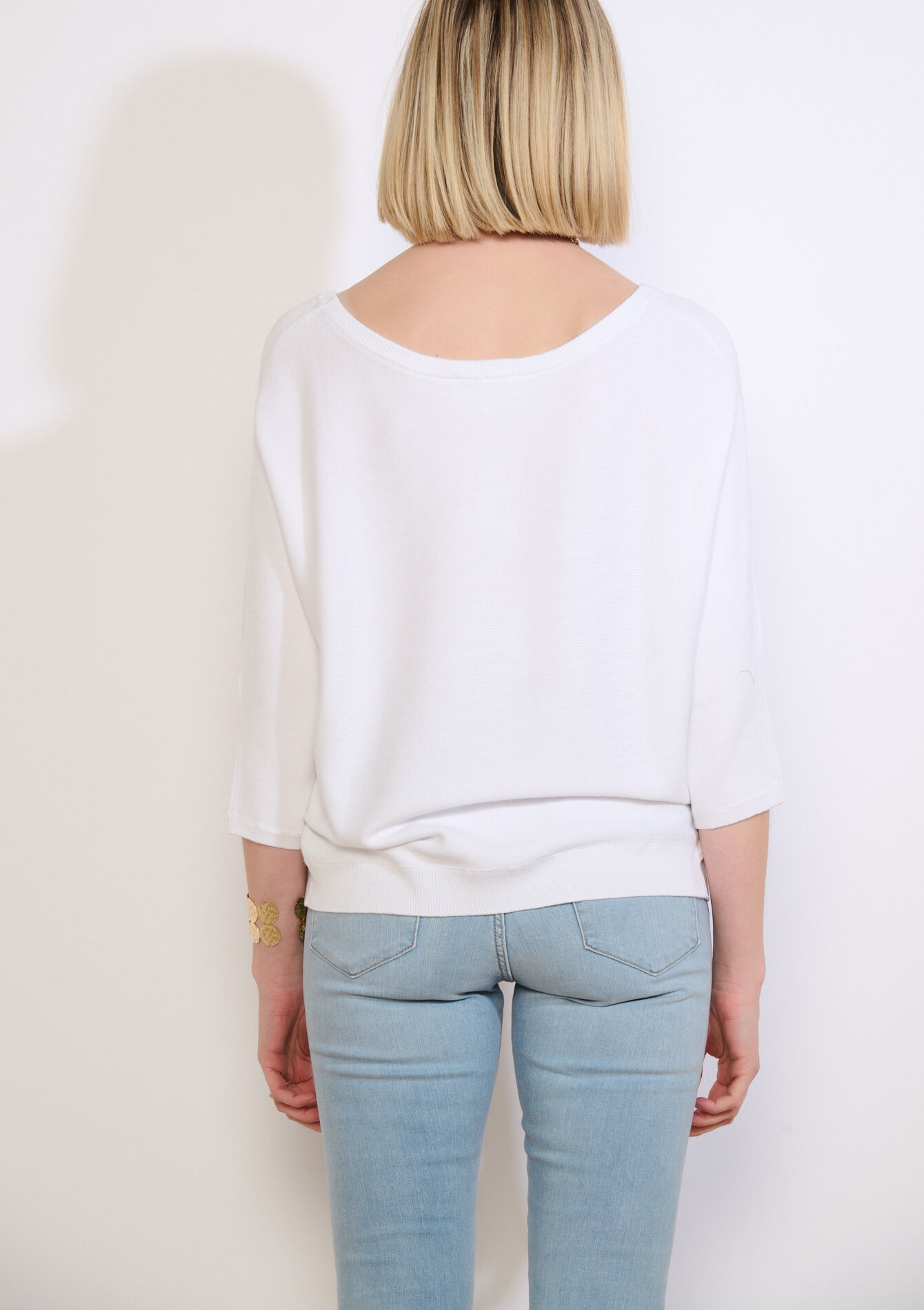 Relaxed boat-neck knit - OFFWHITE - 04007018