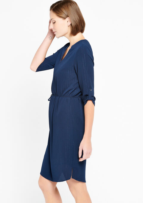 Rechte Jurk Met Oosterse Kraag Lolaliza