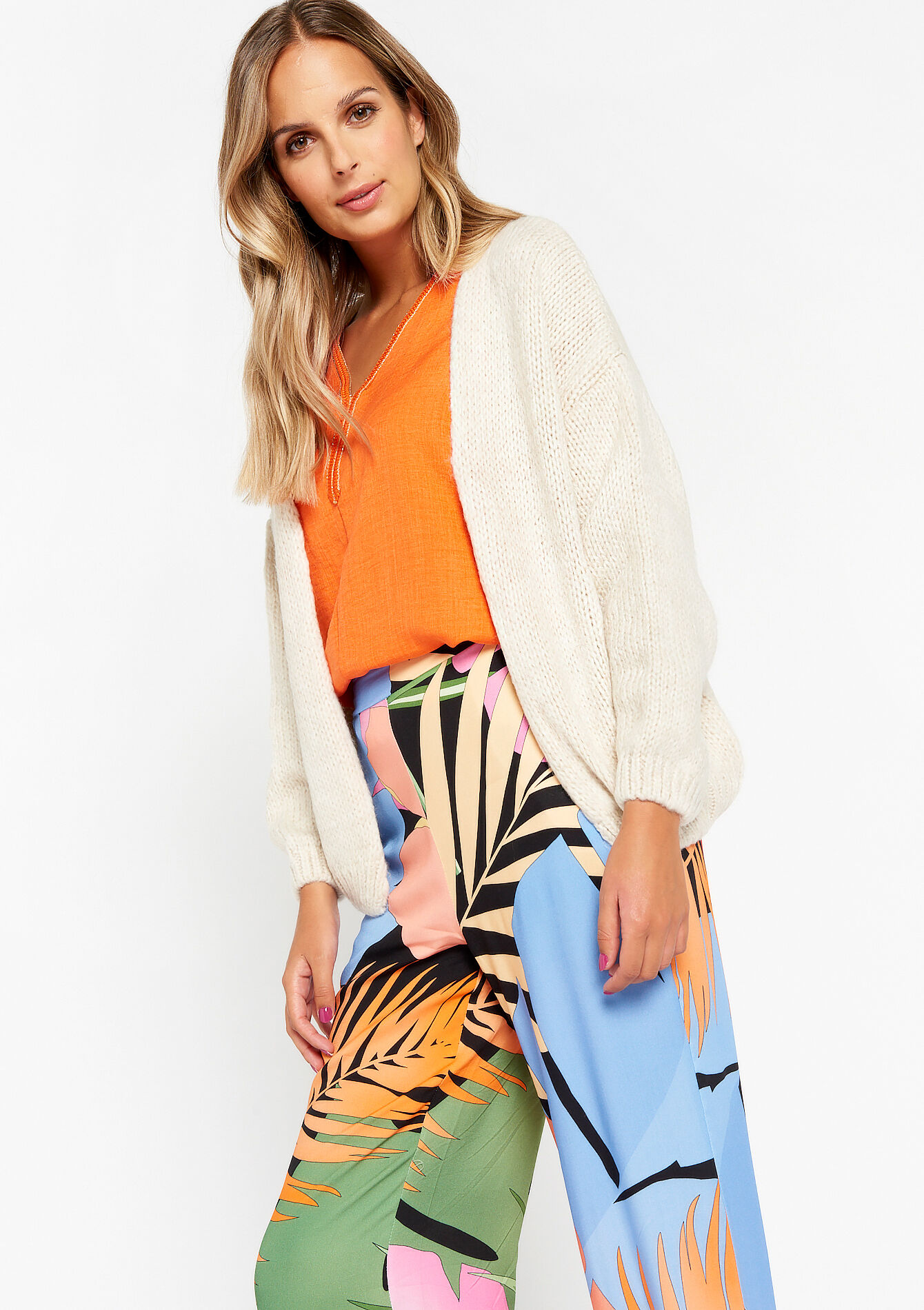 Open cardigan - LT BEIGE - 04101031