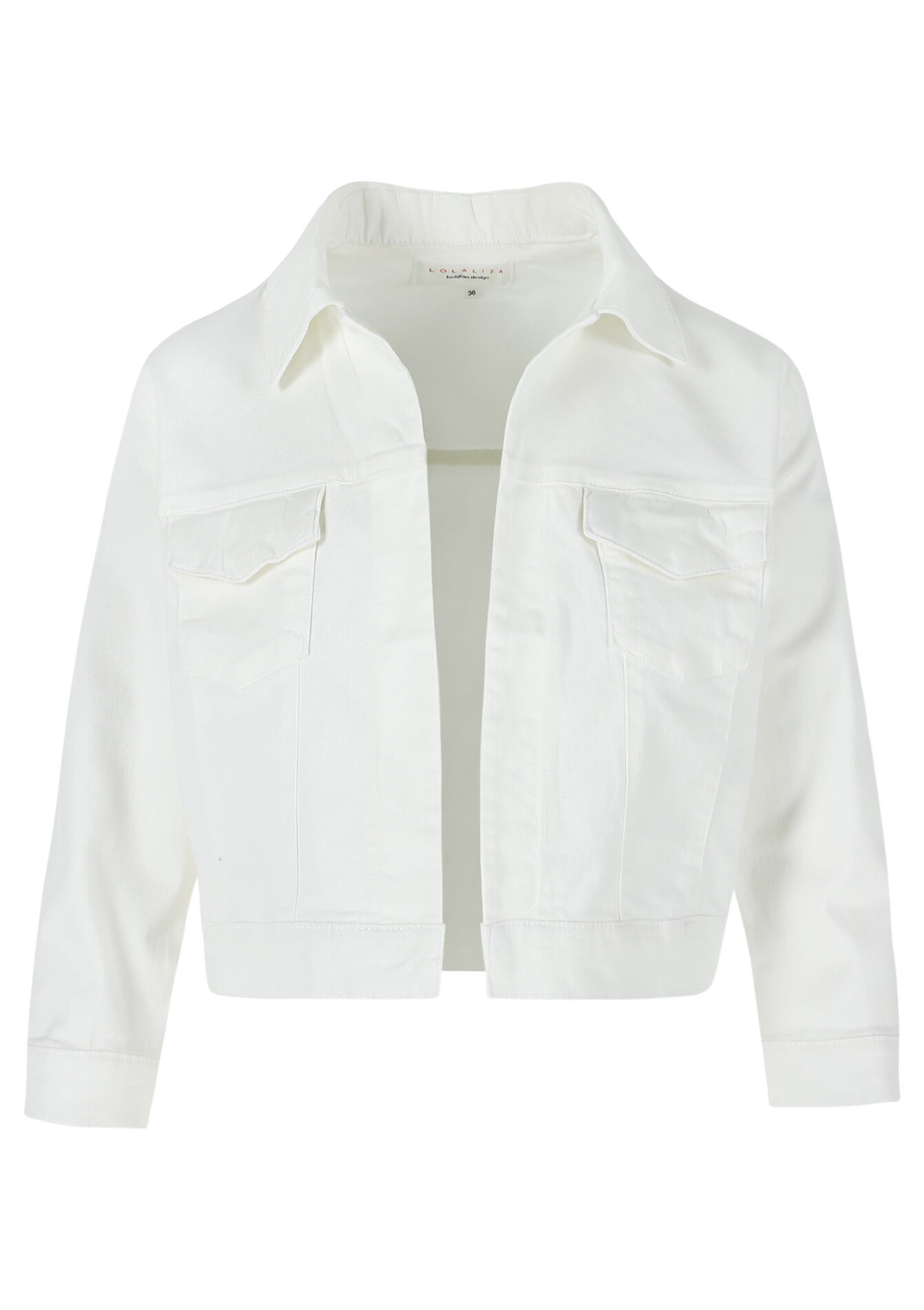 Kort twill jasje, Kort twill jasje - OPTICAL WHITE - 09100985_1019