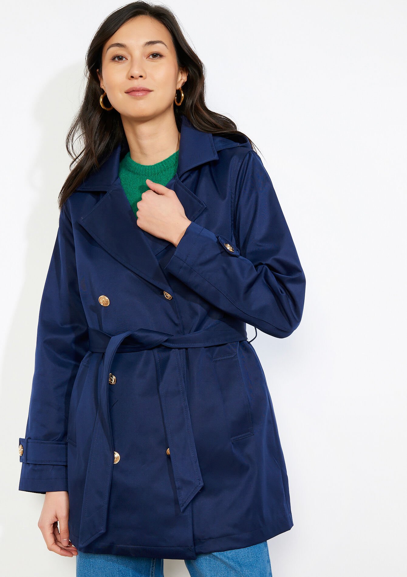 Trench fluide ceinturé - NAVY BASIC - 23000789_2723