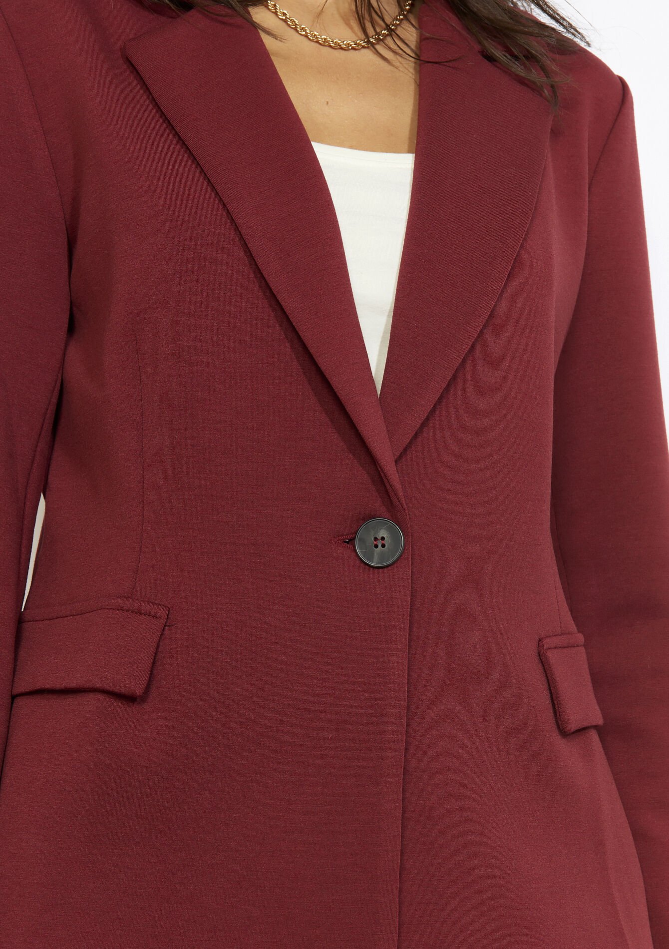 Rechte blazer met structuur, Rechte blazer met structuur - BORDEAUX WINE - 09101124_5514