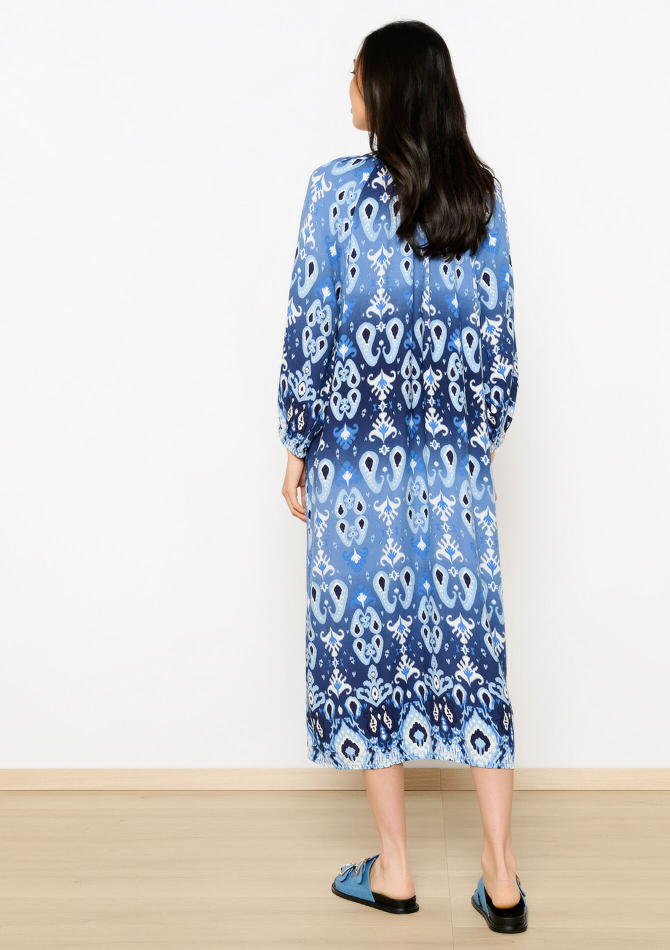 Robe caftan à imprimé, Robe caftan à imprimé - BLUE ALLURE - 08602228_2926