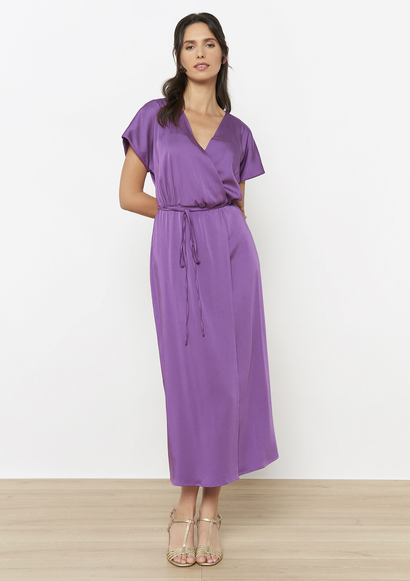 Midi-jurk met overslag - VIOLINE - 08104029_2576