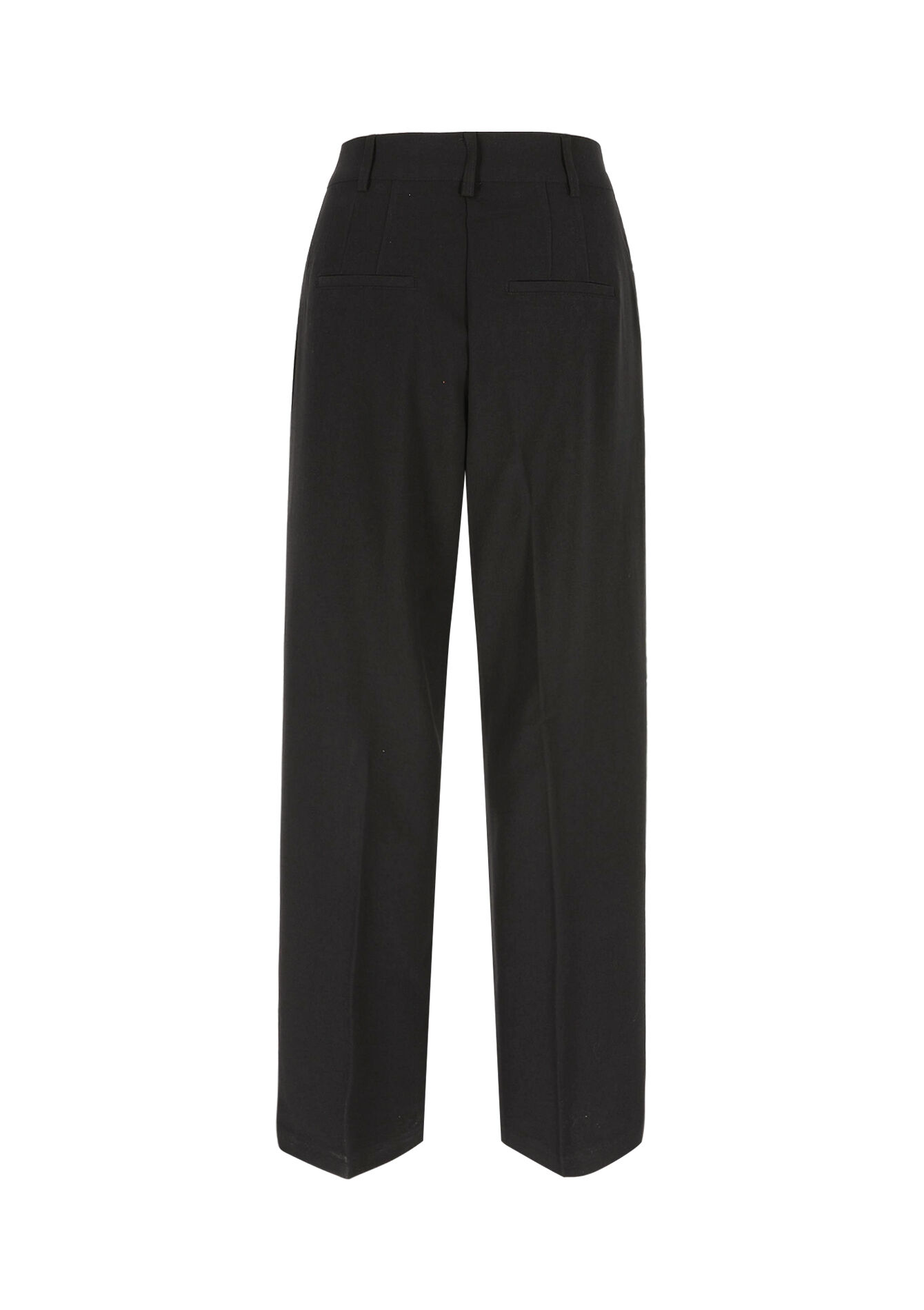 Pantalon fluide taille haute - BLACK - 06100705_1119