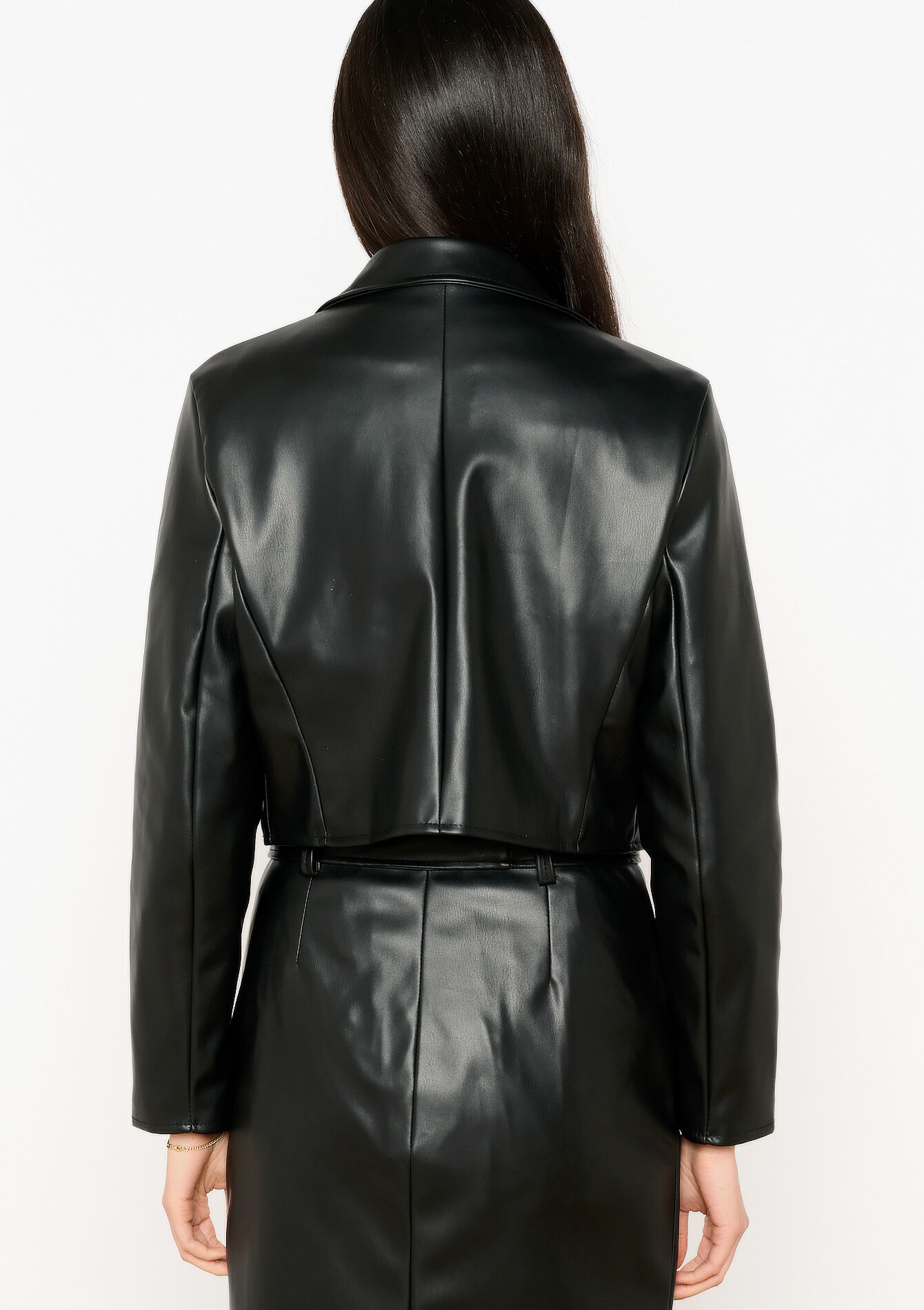 Jasje in imitatieleer, Jasje in imitatieleer - BLACK - 09100899_1119