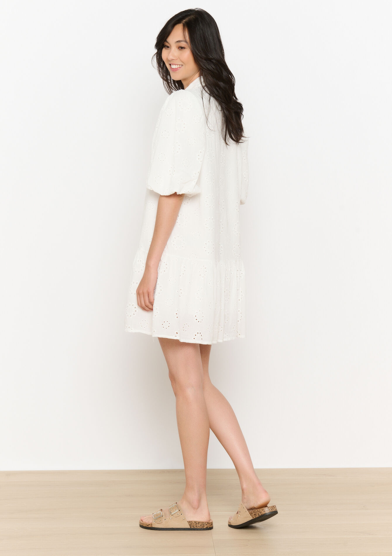 Robe chemise brodée, Robe chemise brodée - OFFWHITE - 08104122
