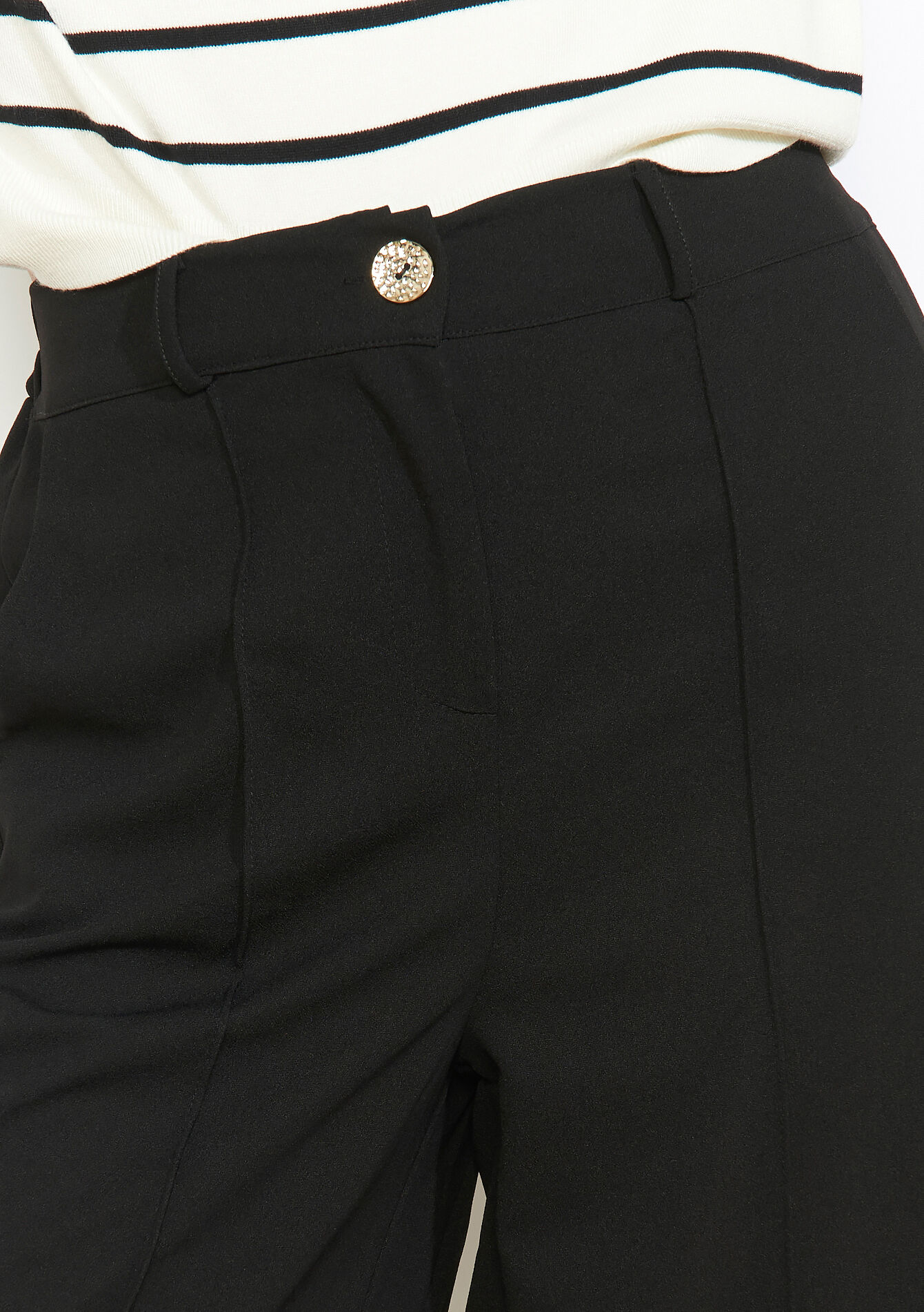 Klassieke flared broek - BLACK - 06601116_1119