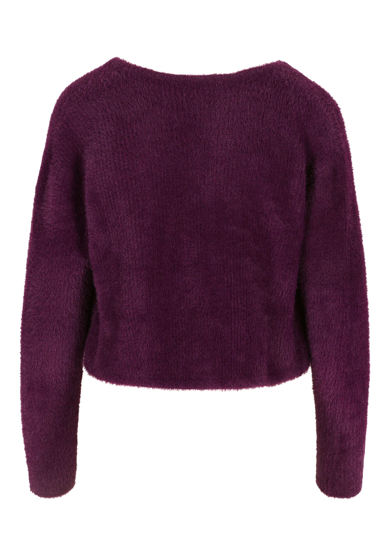 Kort fluffy vestje, Kort fluffy vestje - AUBERGINE - 04101305_1537