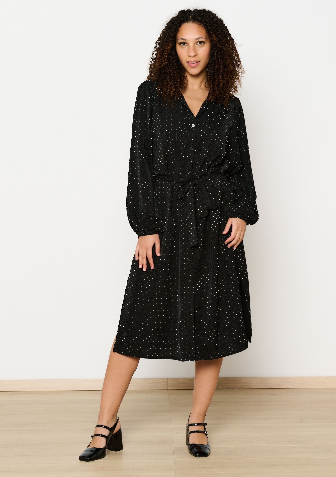 Hemdjurk met strass, Hemdjurk met strass - BLACK - 08103925_1119