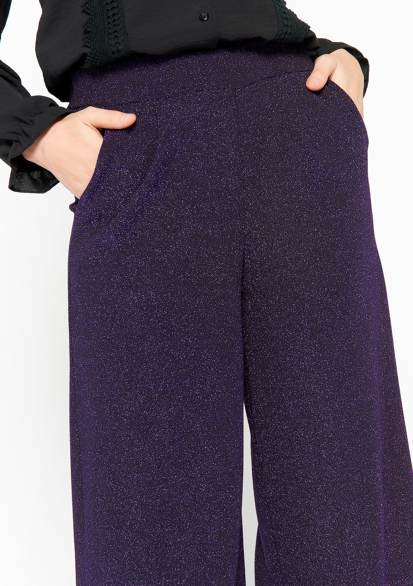 Lurex trousers, Lurex trousers - PURPLE - 06600725_5902