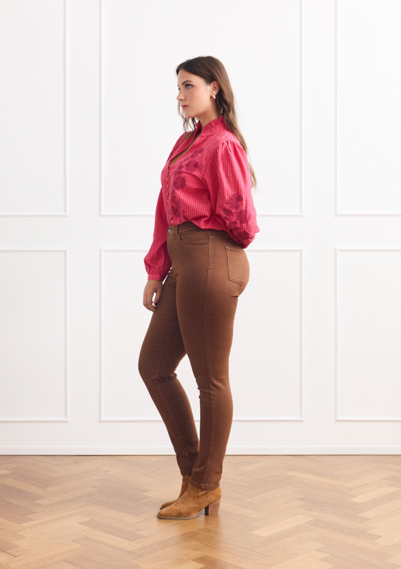 Slimfit broek met meerdere maten, Slimfit broek met meerdere maten - CAMEL CINNAMON - 06004629_3835